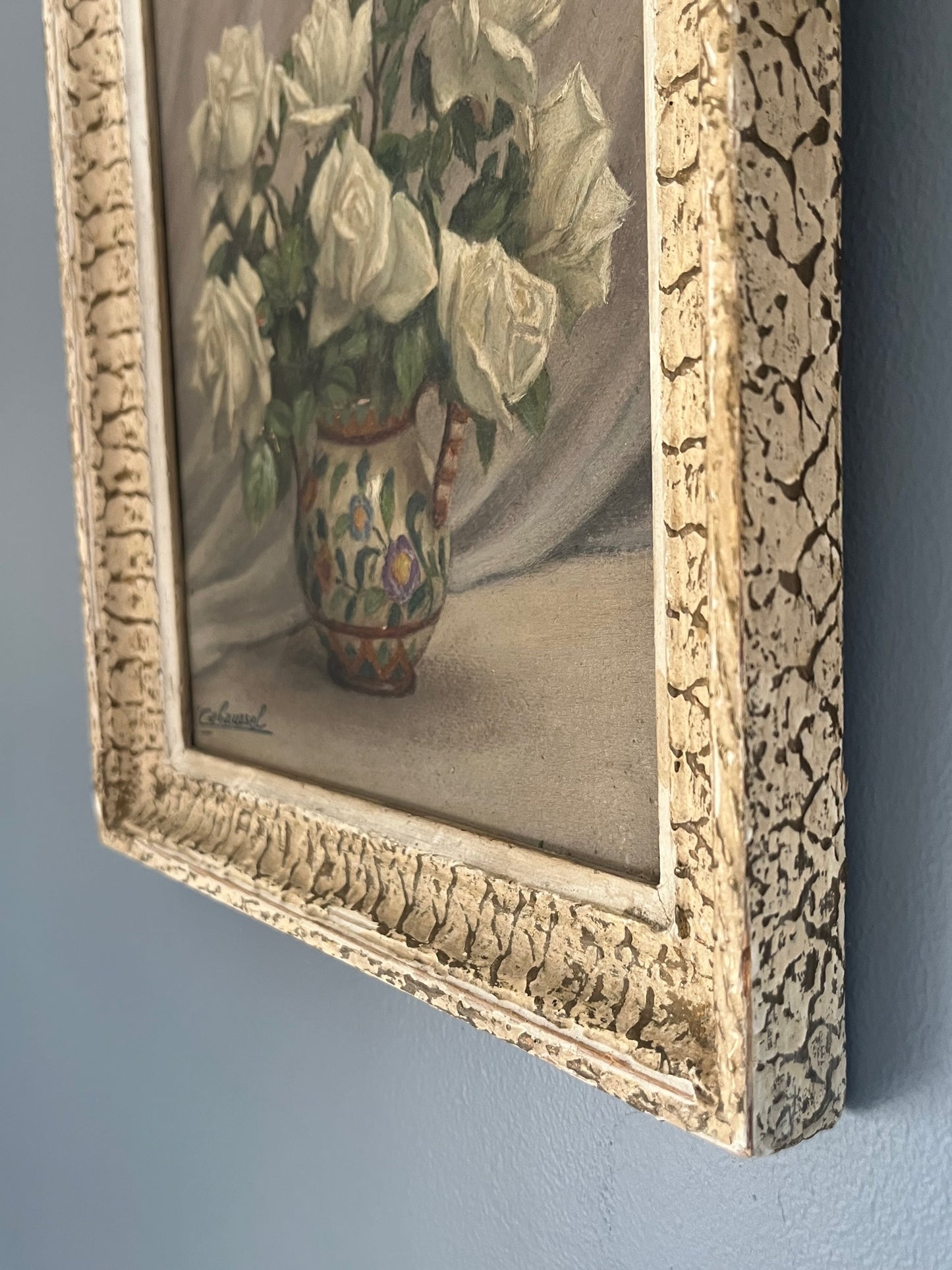 French Oil on Board.