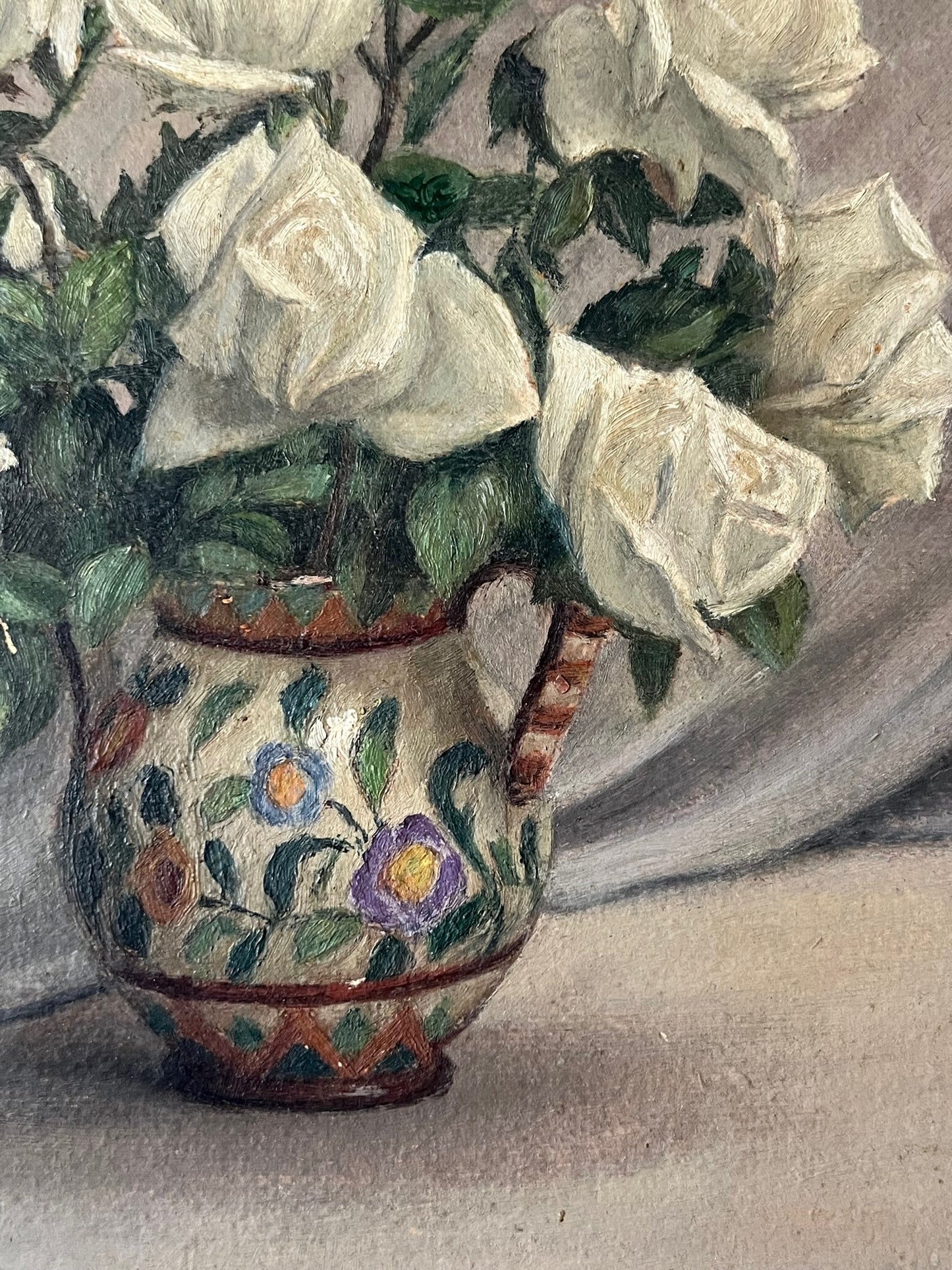 French Oil on Board.
