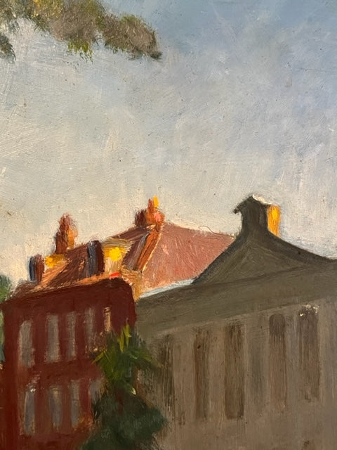 Amsterdam Canal Oil on Board.