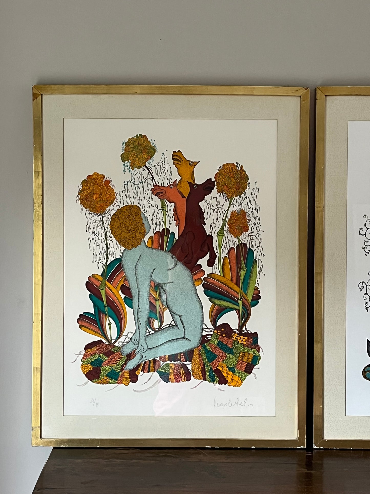 Stylized Lithograph.