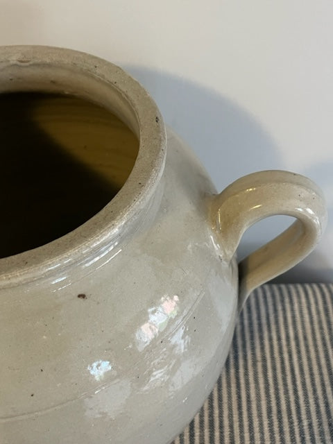 Large French Burgundy Oil Pot.