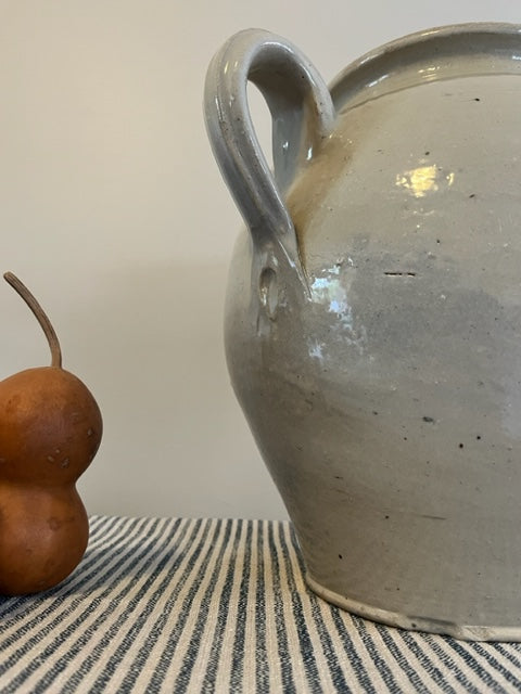 Large French Burgundy Oil Pot.