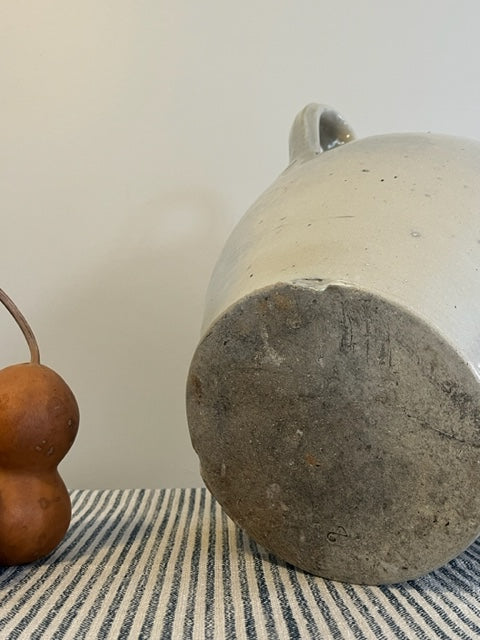 Large French Burgundy Oil Pot.