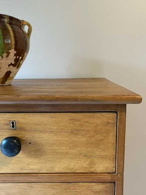 Country Pine Chest Of Drawers.