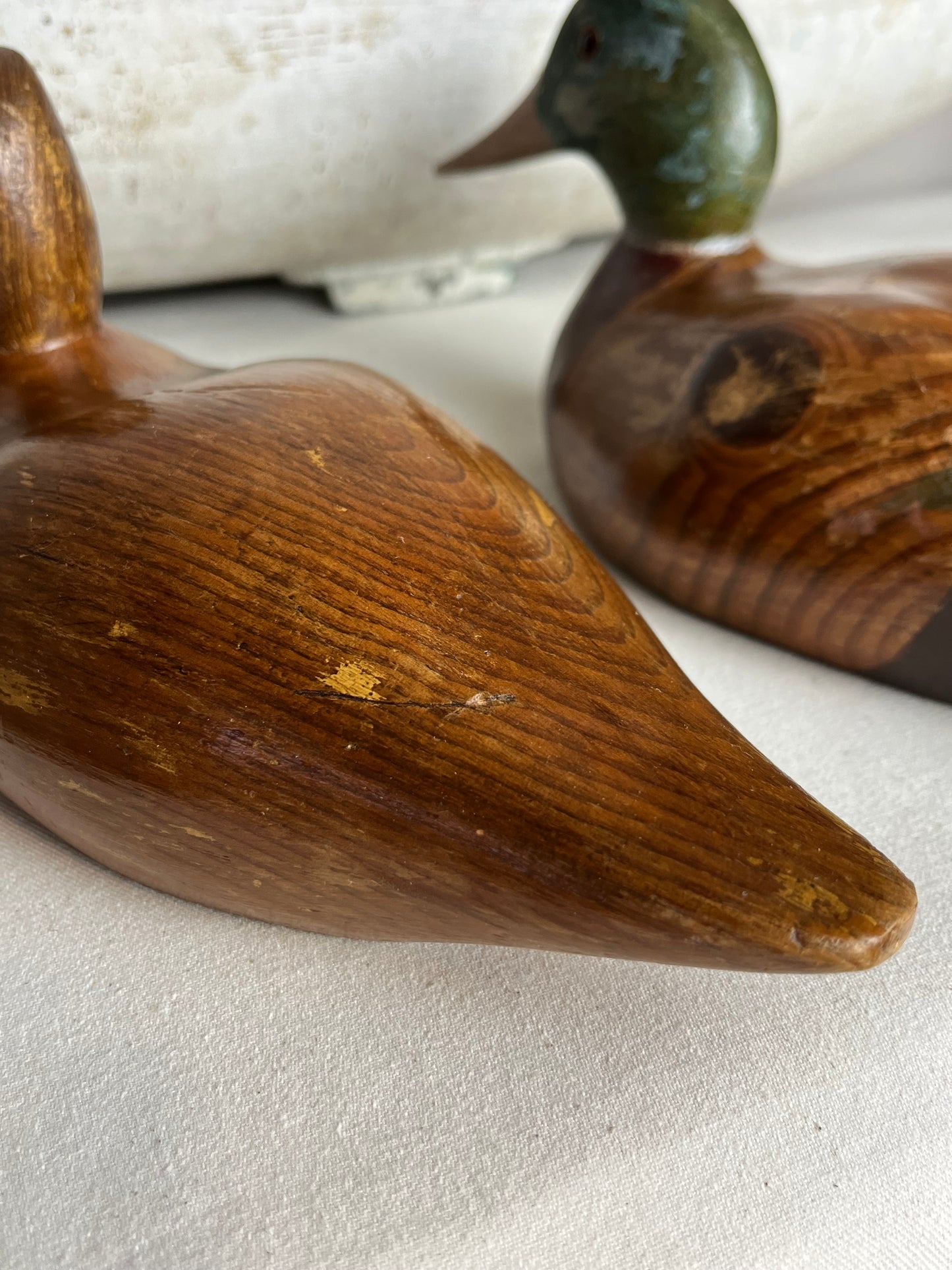 Pair of Hand Carved Ducks.