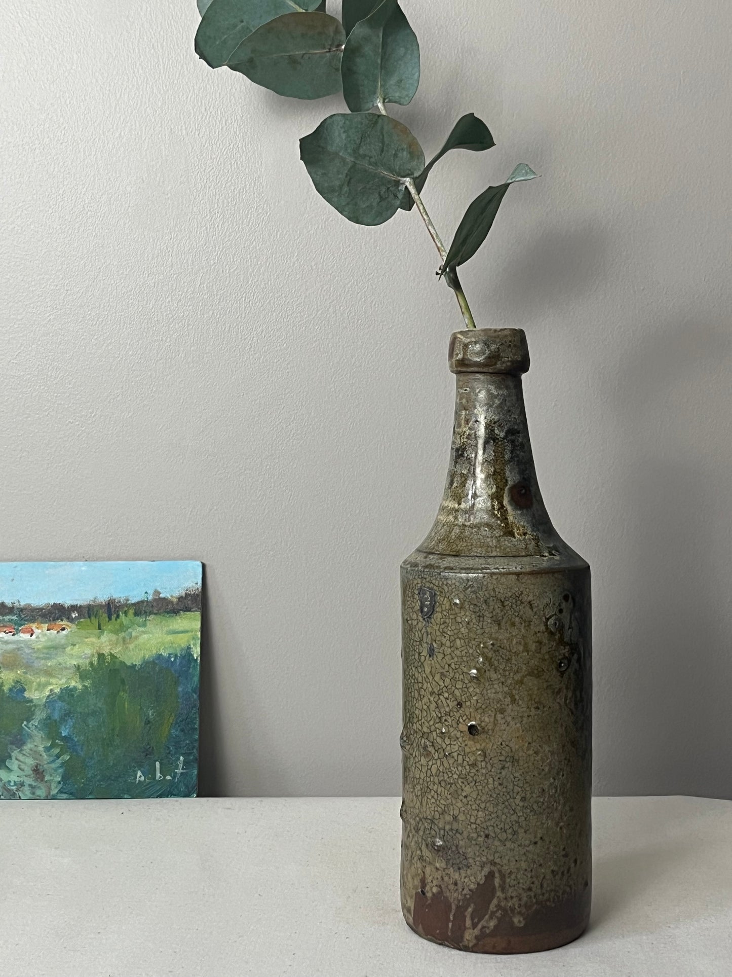 Rustic Stoneware Bottle.