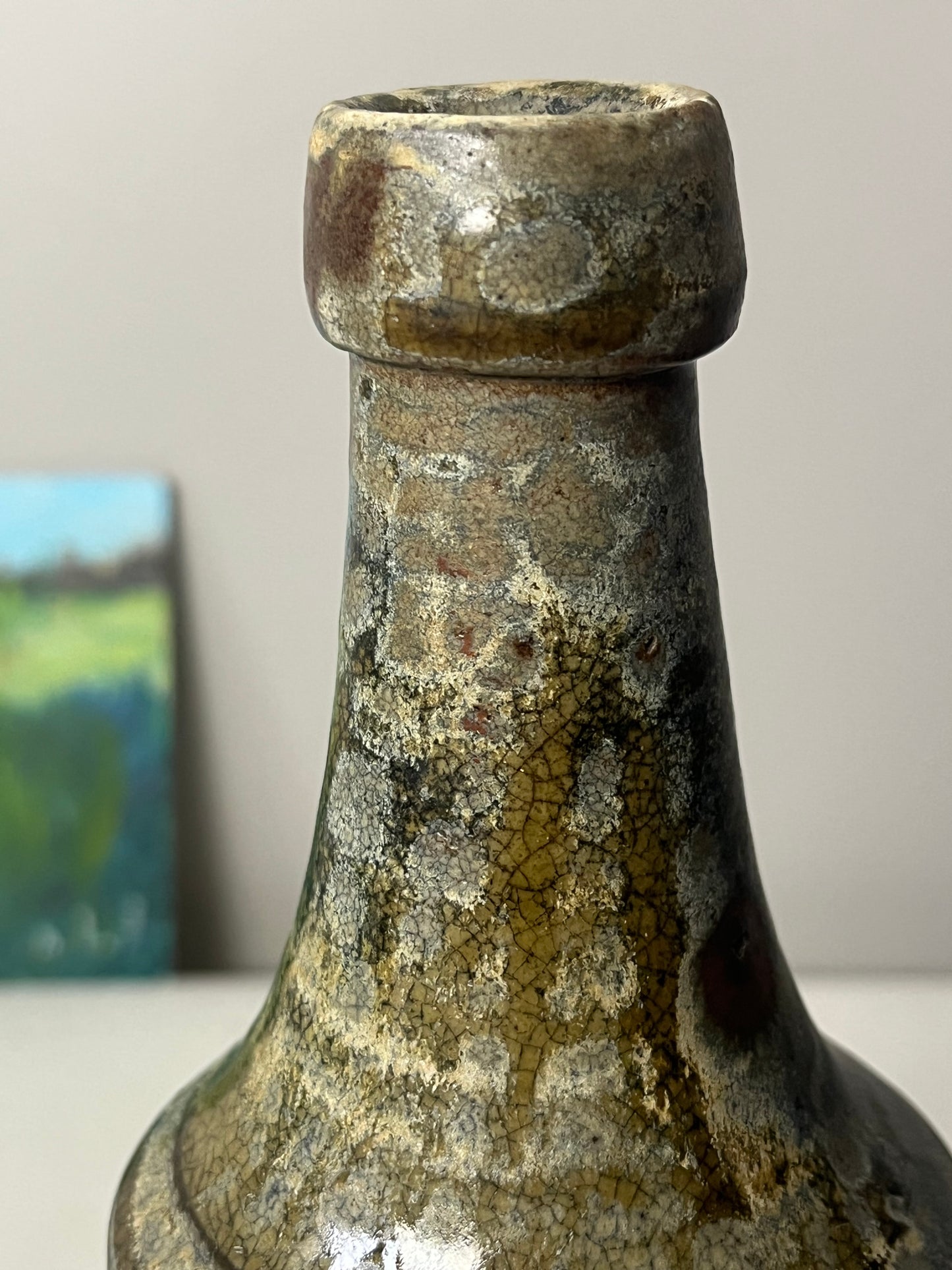 Rustic Stoneware Bottle.