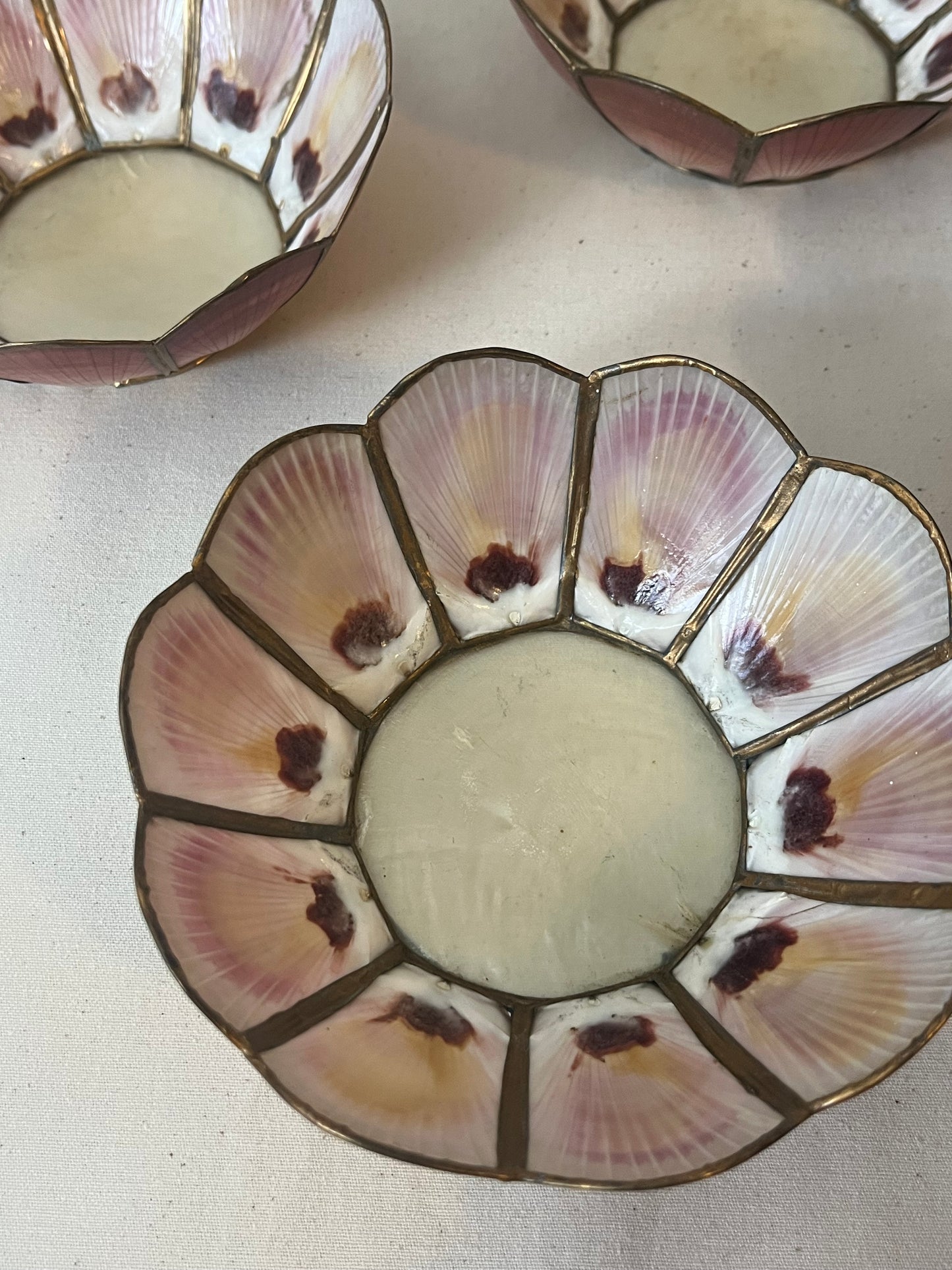 Set of Six Capiz Shell Dishes.