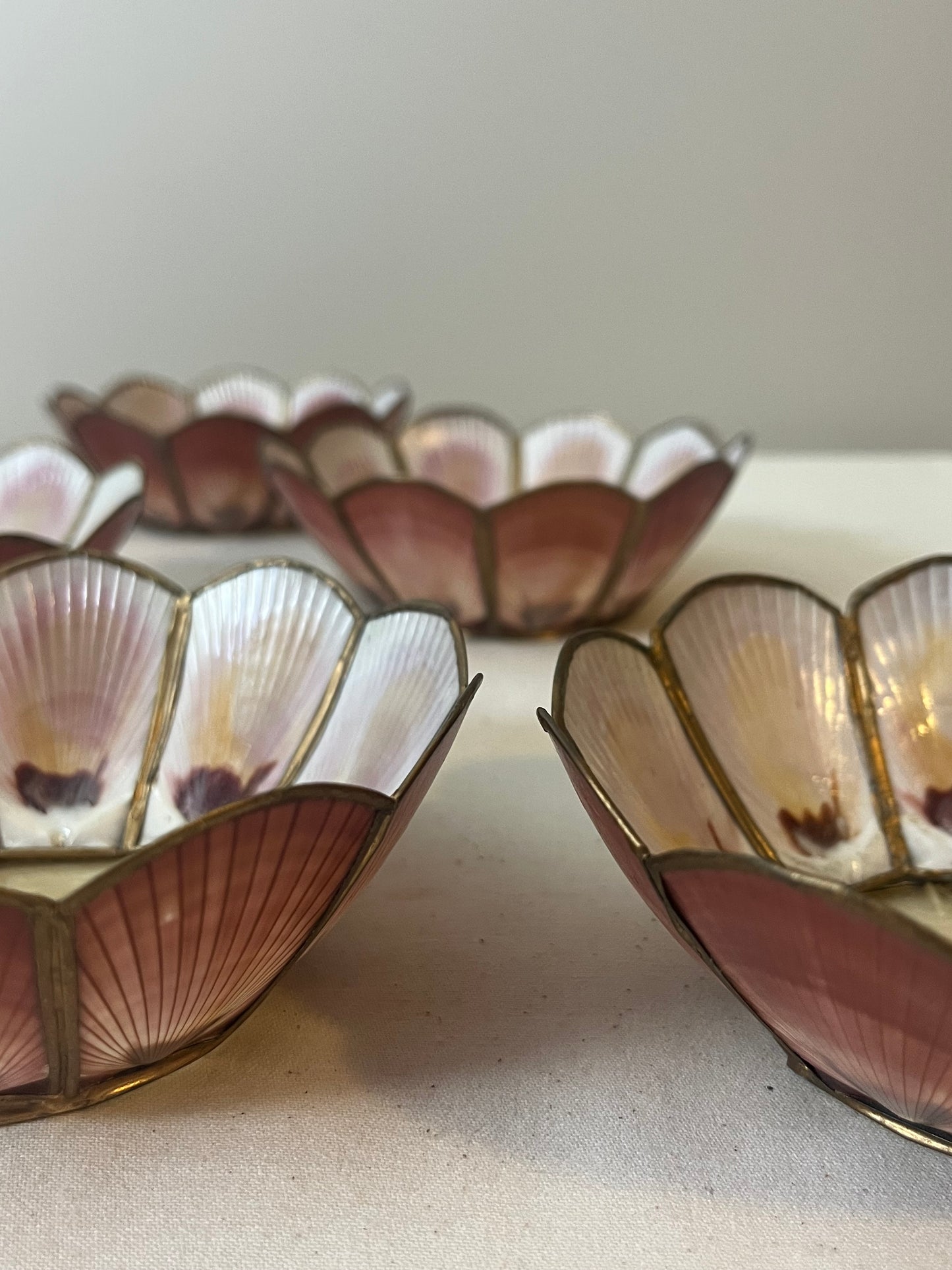 Set of Six Capiz Shell Dishes.