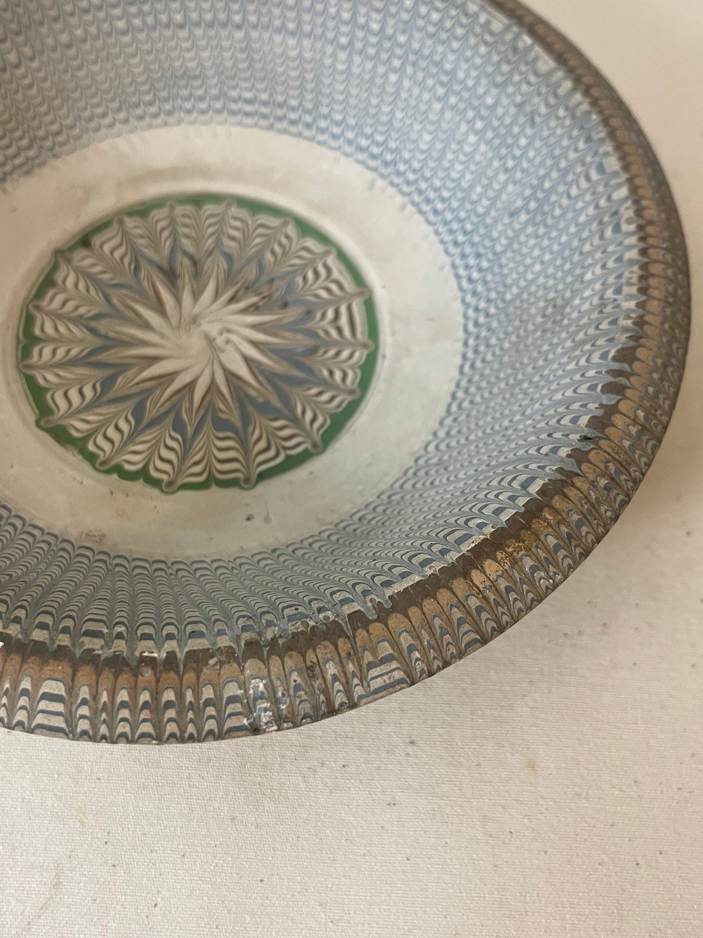 Slipware Footed Bowl.