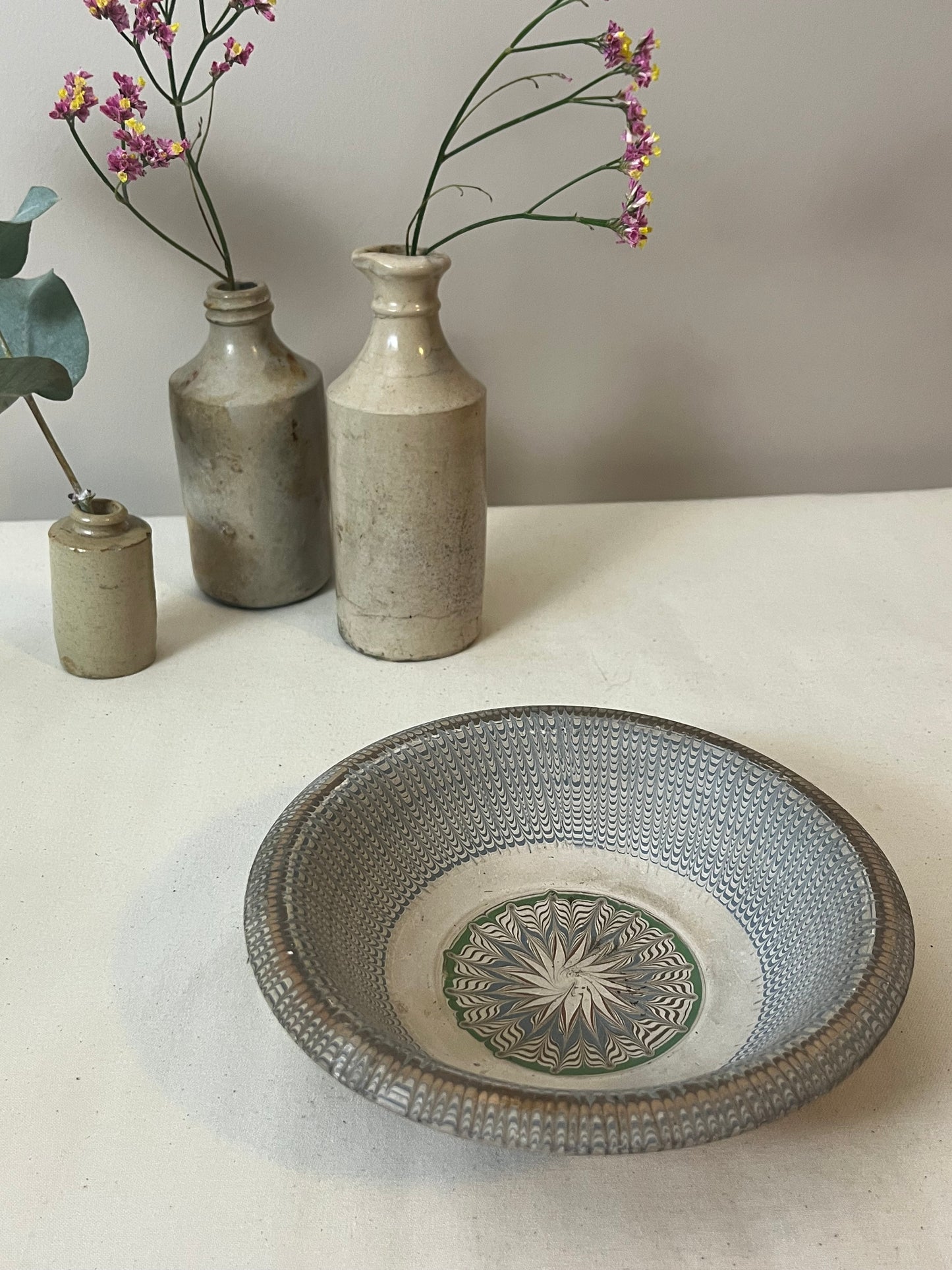 Slipware Footed Bowl.