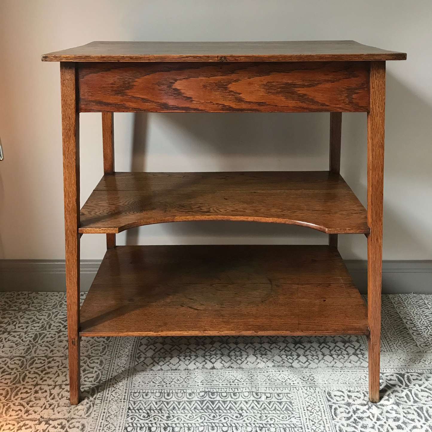Arts and Crafts Oak Side Table.