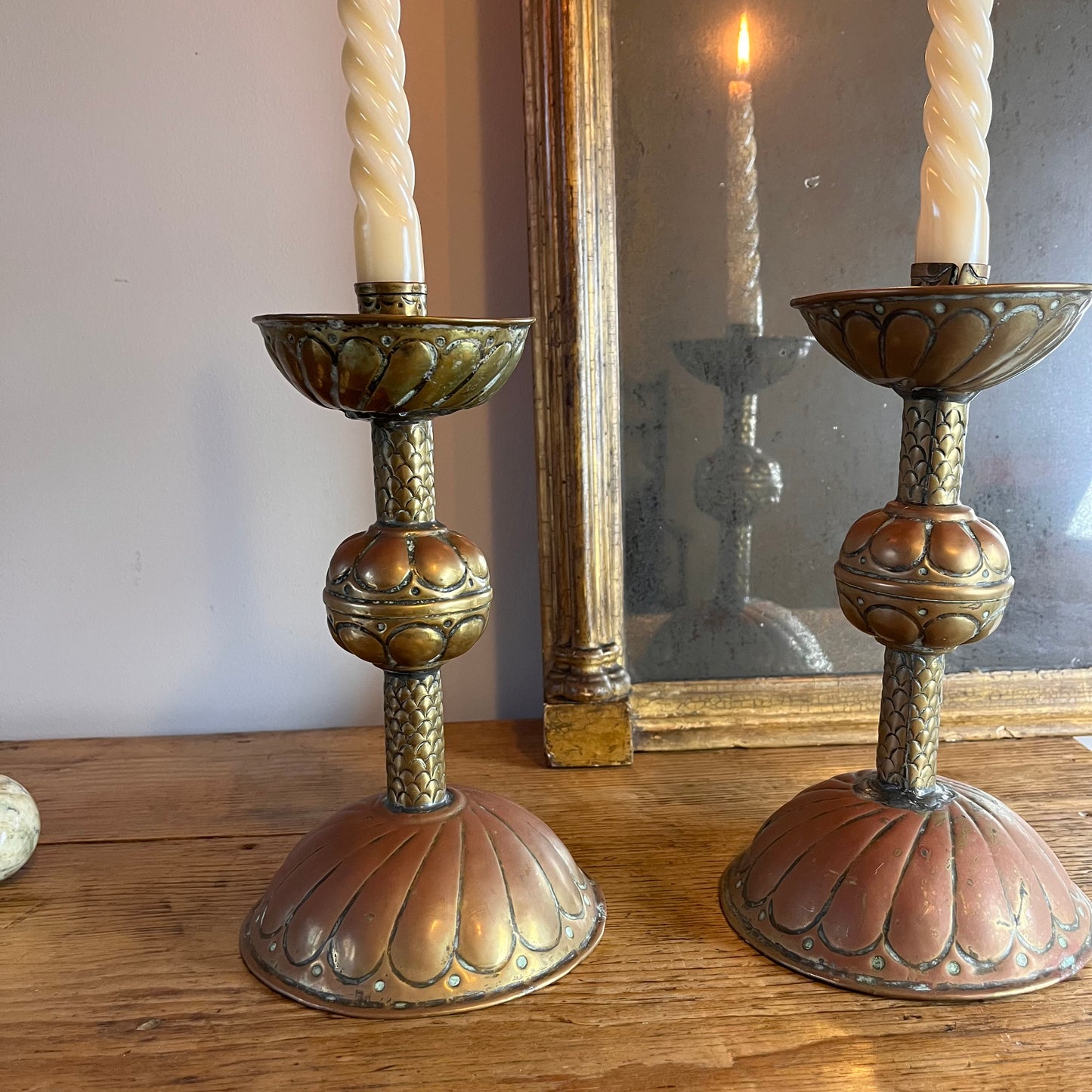 Arts and Crafts Candlesticks.