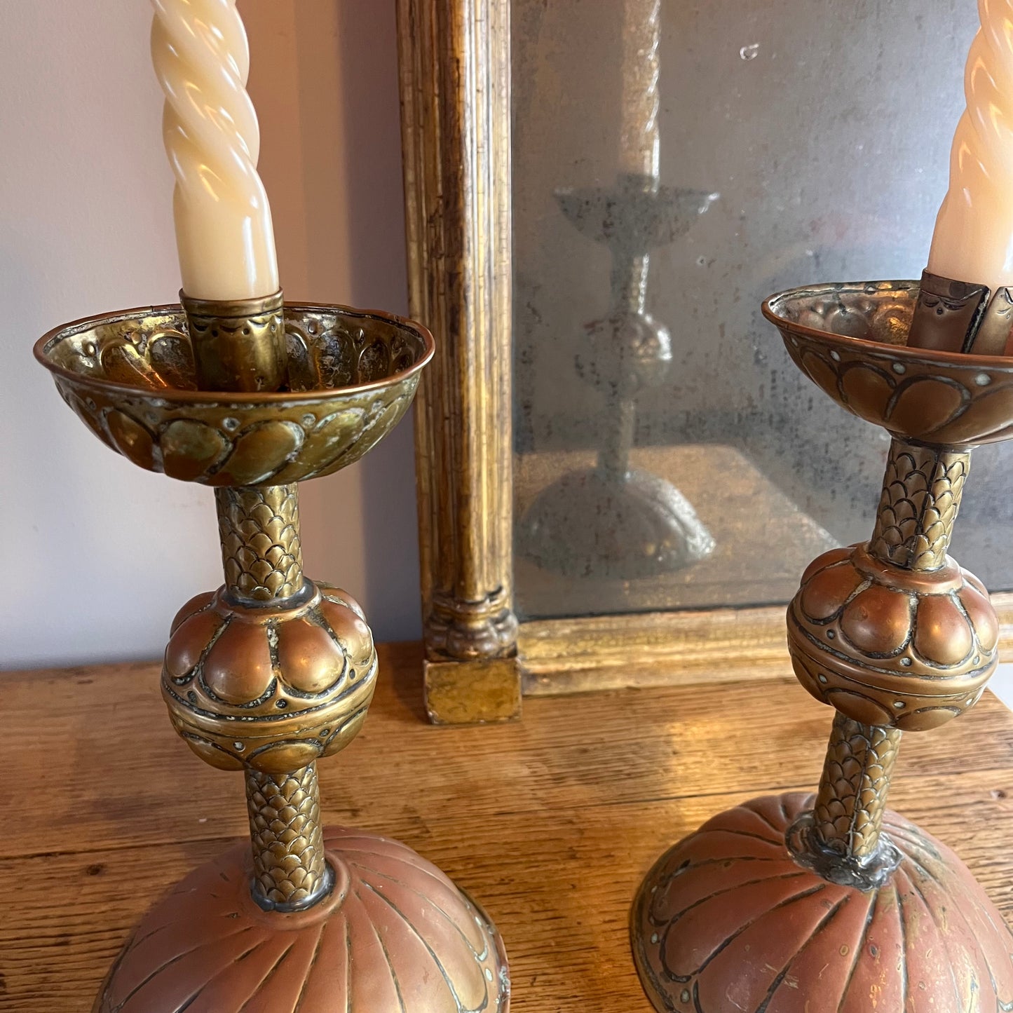 Arts and Crafts Candlesticks.