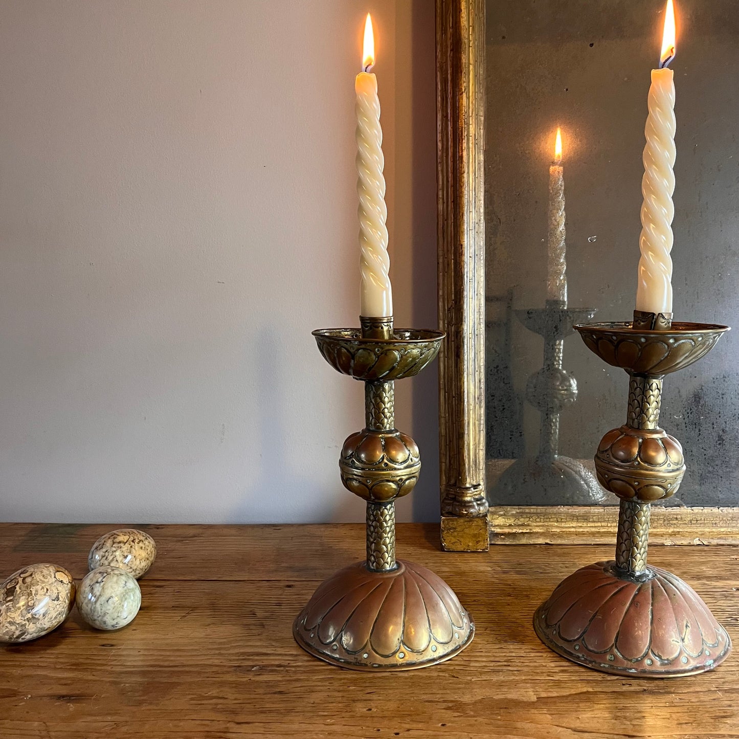 Arts and Crafts Candlesticks.