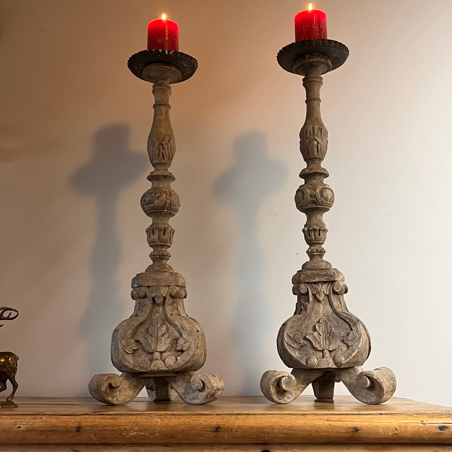 19th Century Pricket Candle Sticks.