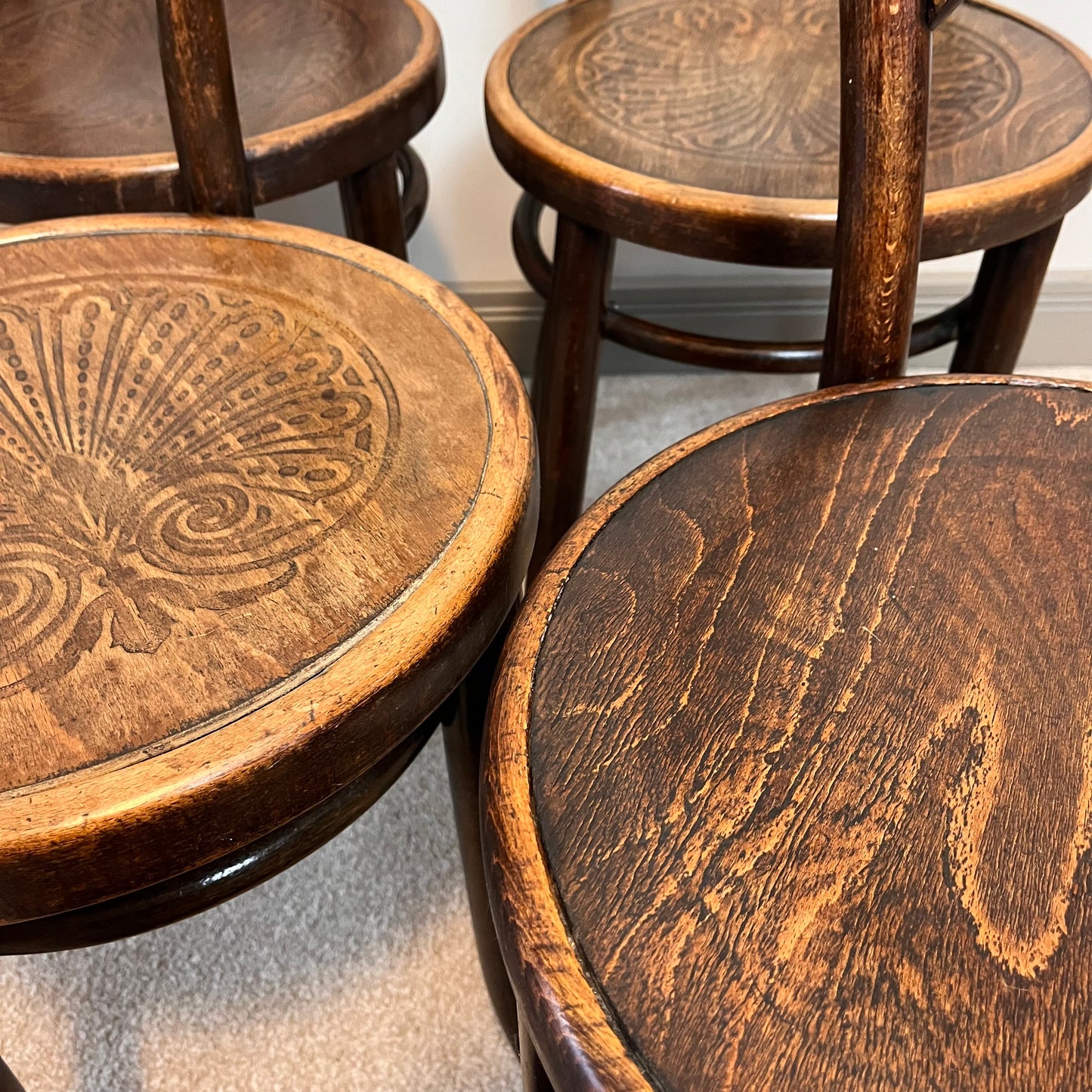 Set of Four Bentwood Chairs.
