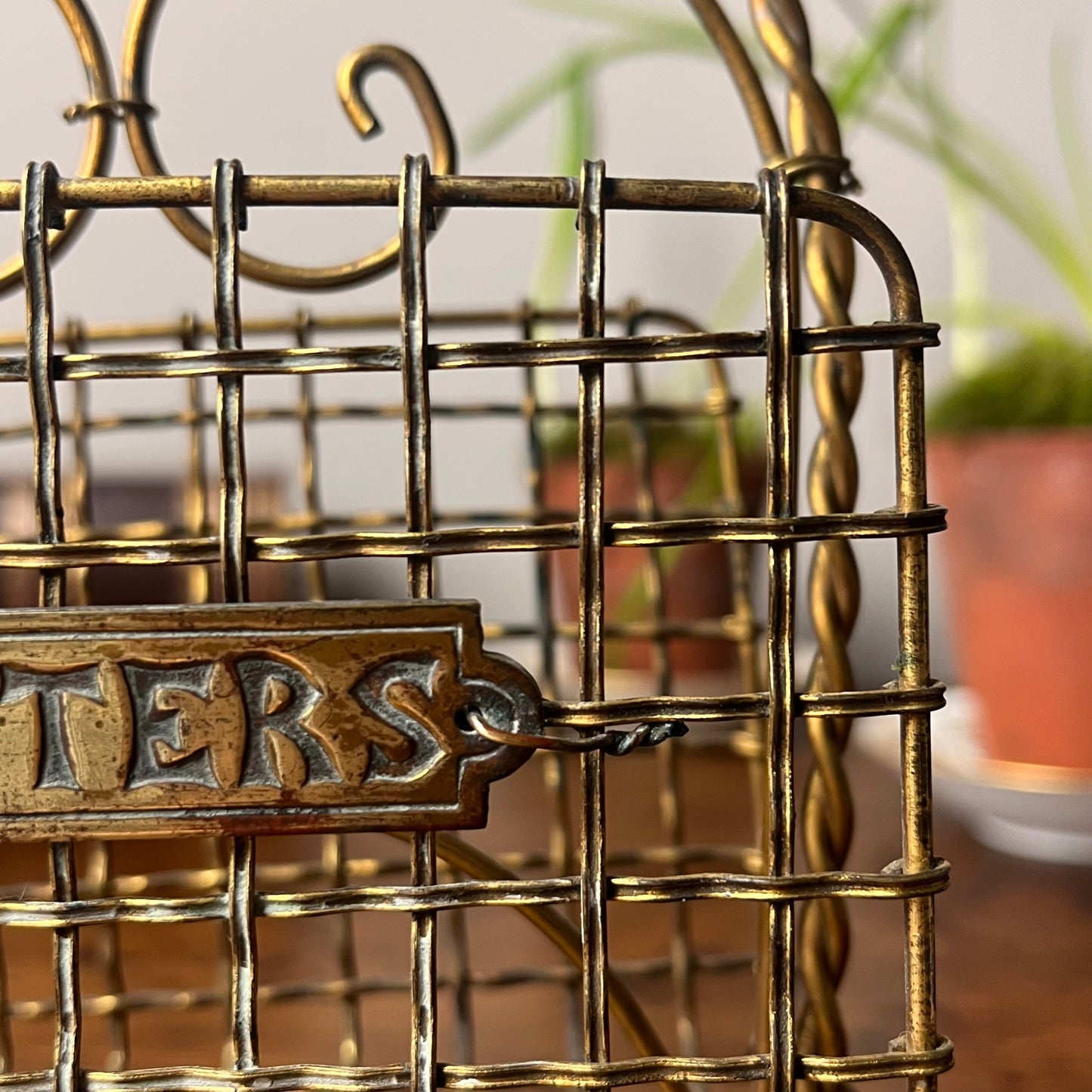 Wire Work Letter Rack.