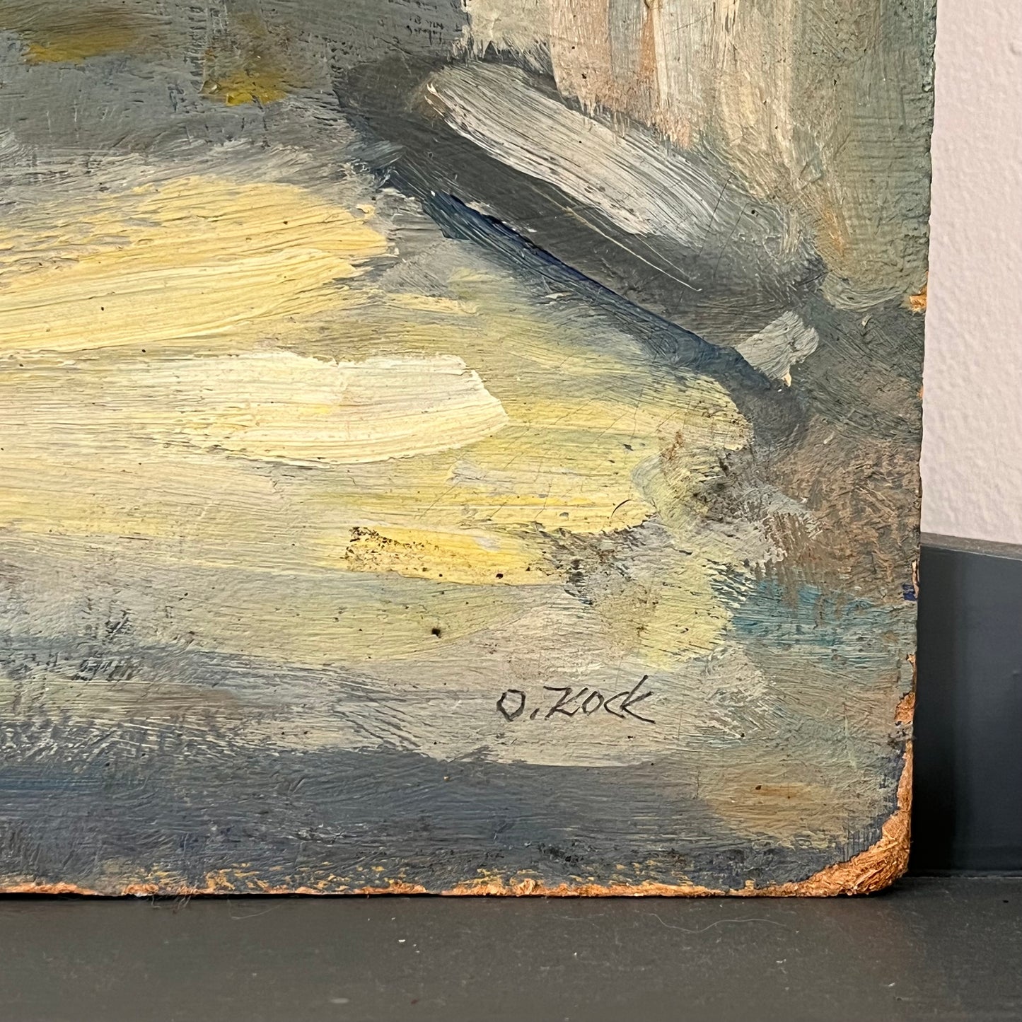 Mid Century Oil on Board.