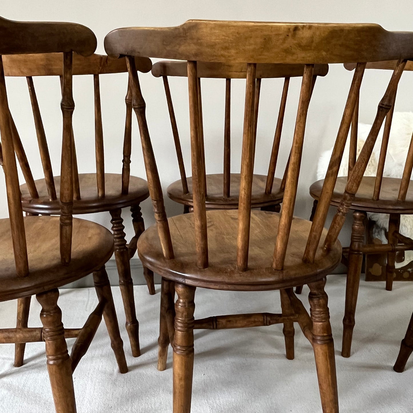 Set Of Six Penny Chairs.