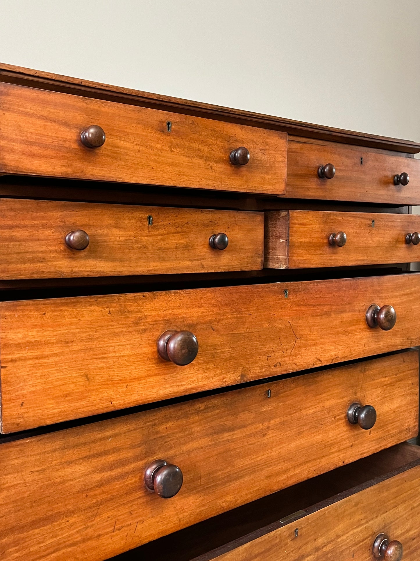 Walnut Chest Of Drawers.