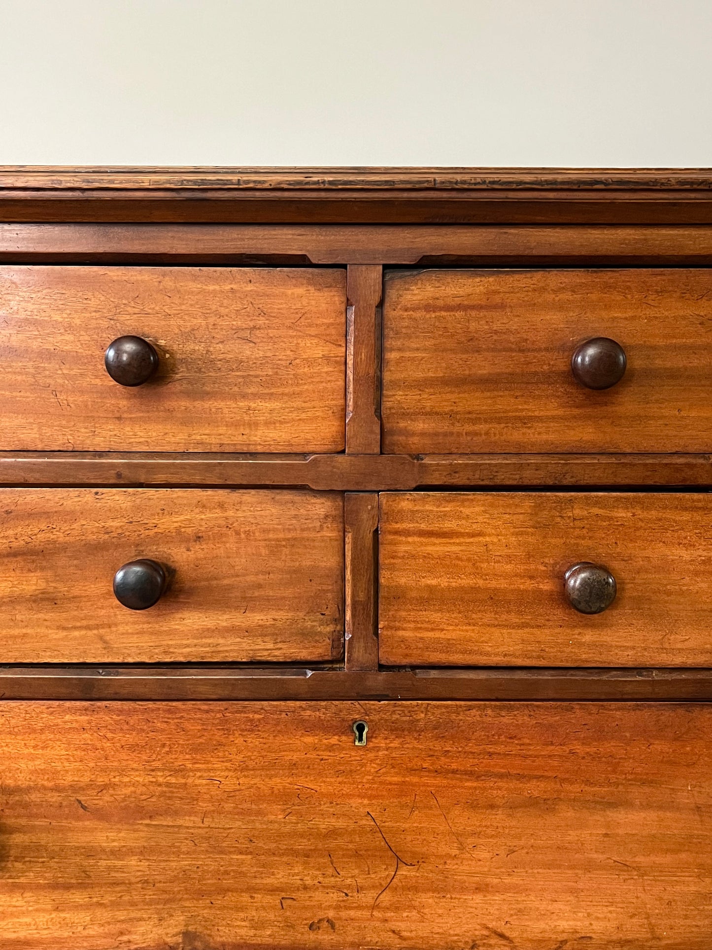 Walnut Chest Of Drawers.