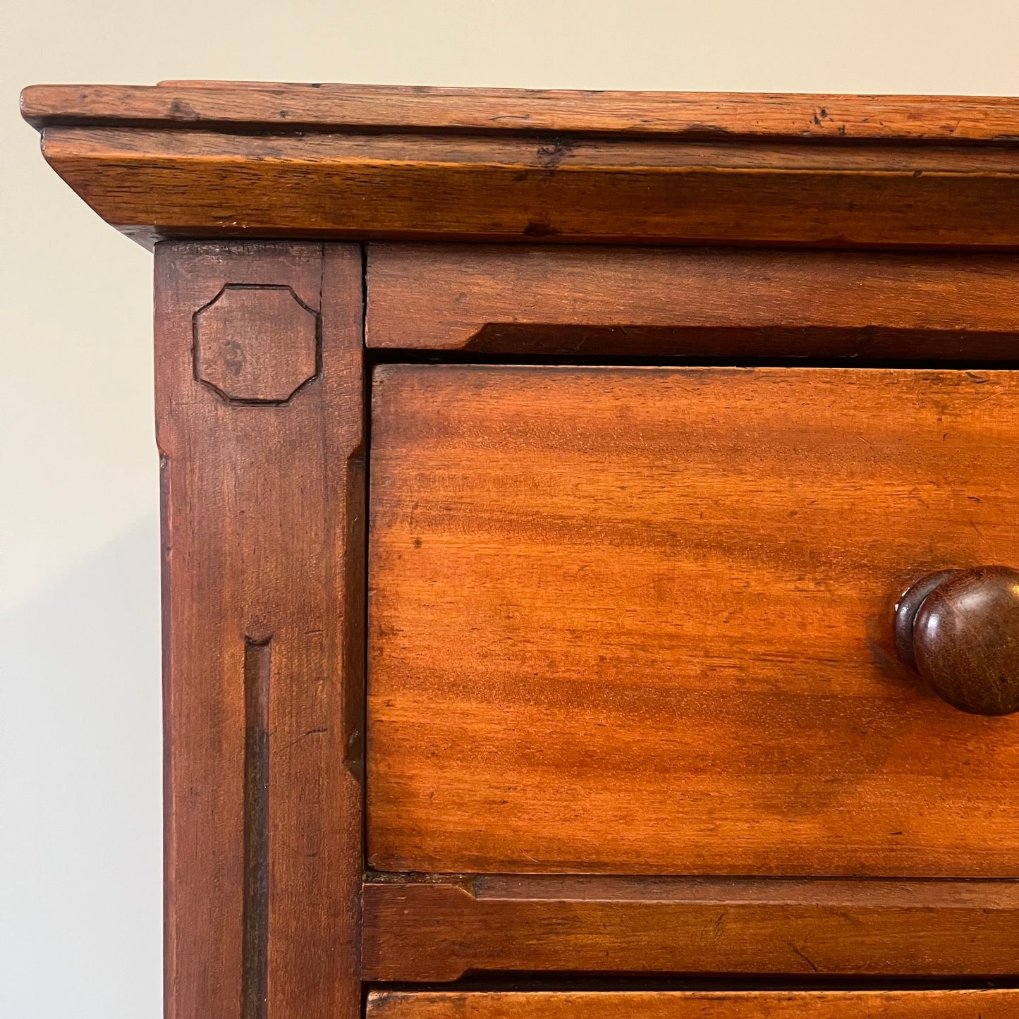 Walnut Chest Of Drawers.