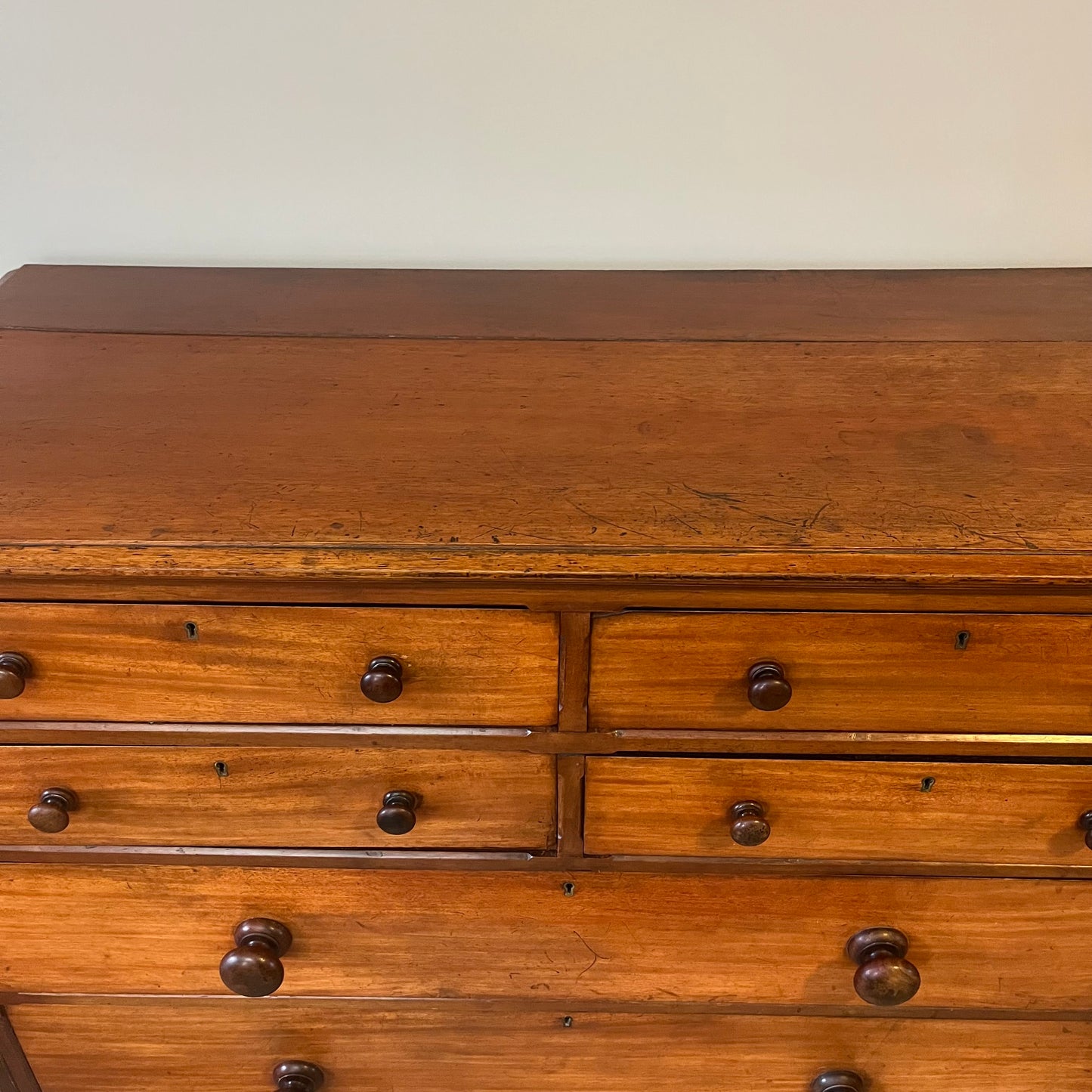 Walnut Chest Of Drawers.
