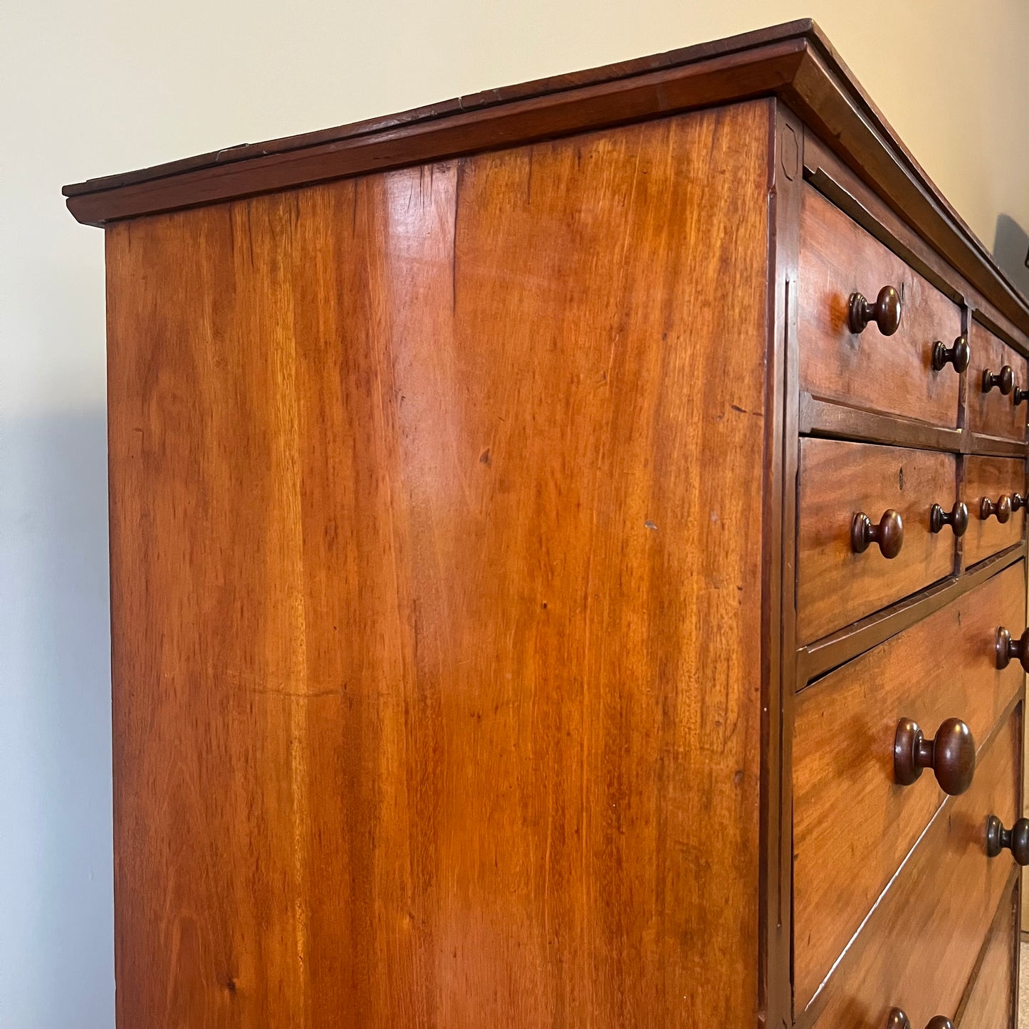 Walnut Chest Of Drawers.