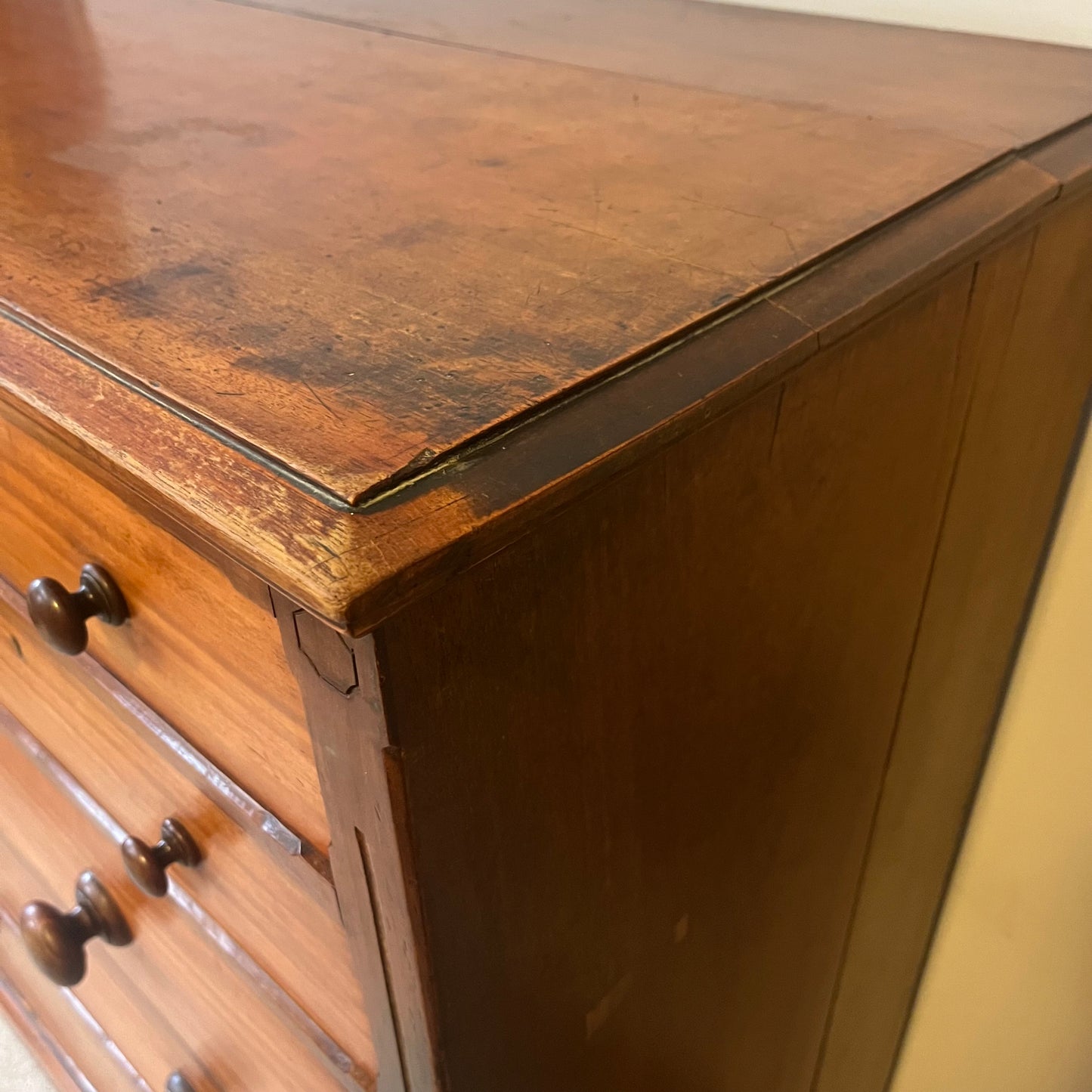 Walnut Chest Of Drawers.