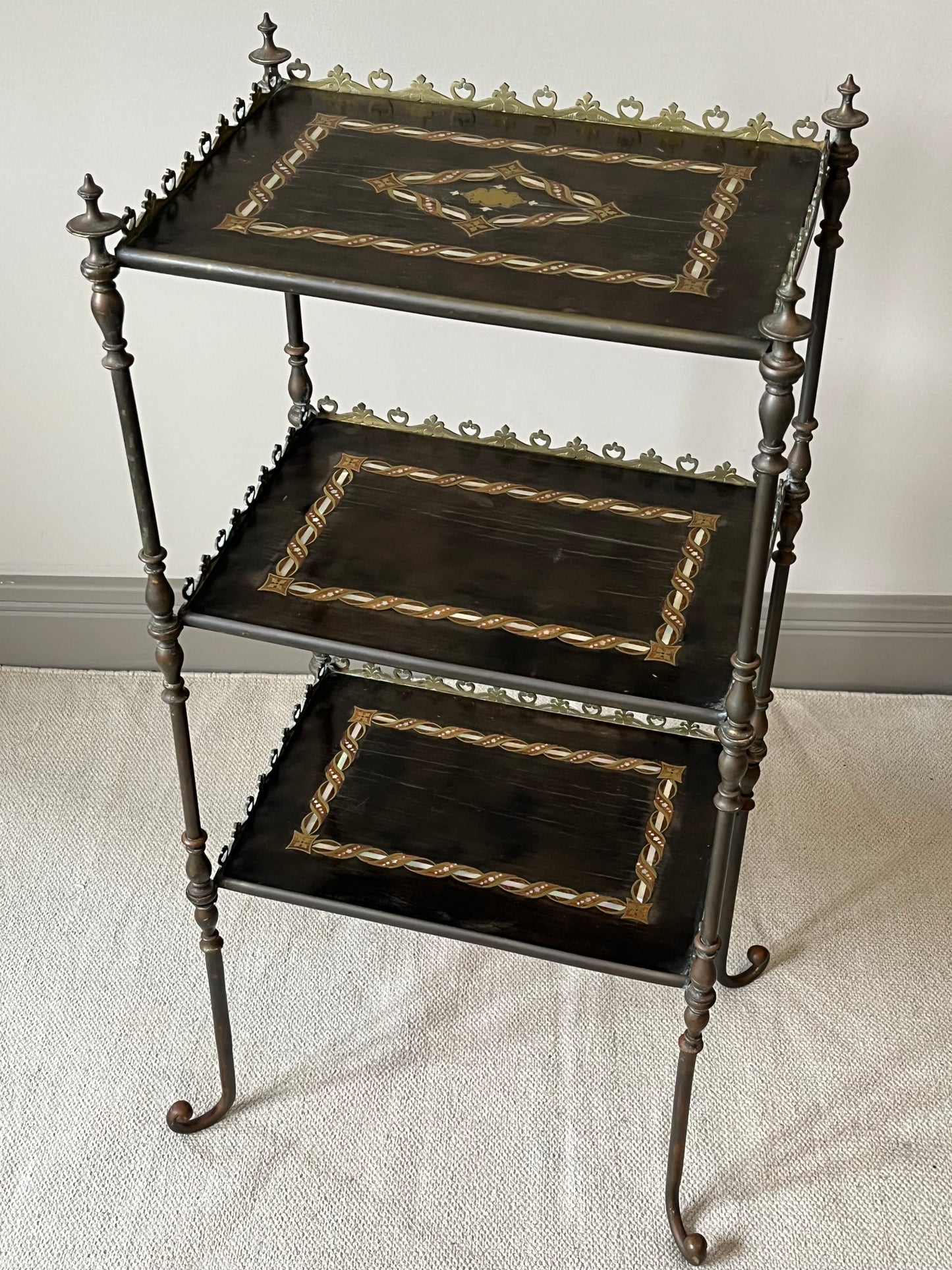 French Inlaid Etagere.