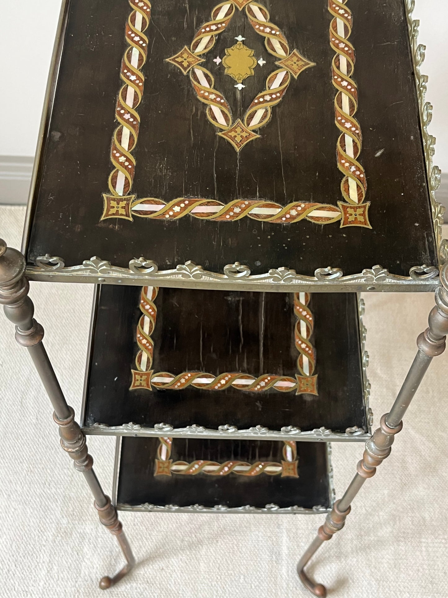French Inlaid Etagere.