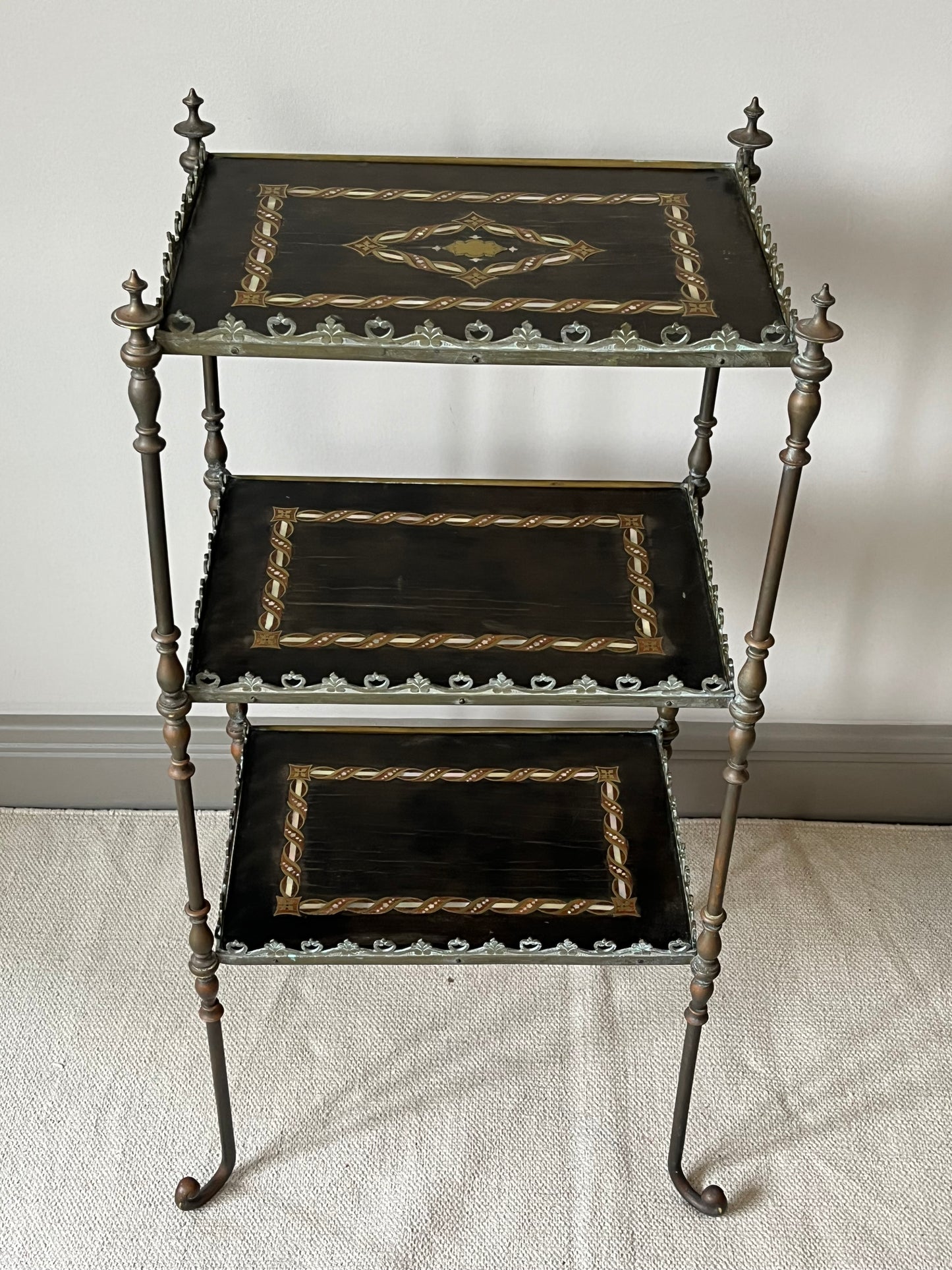 French Inlaid Etagere.
