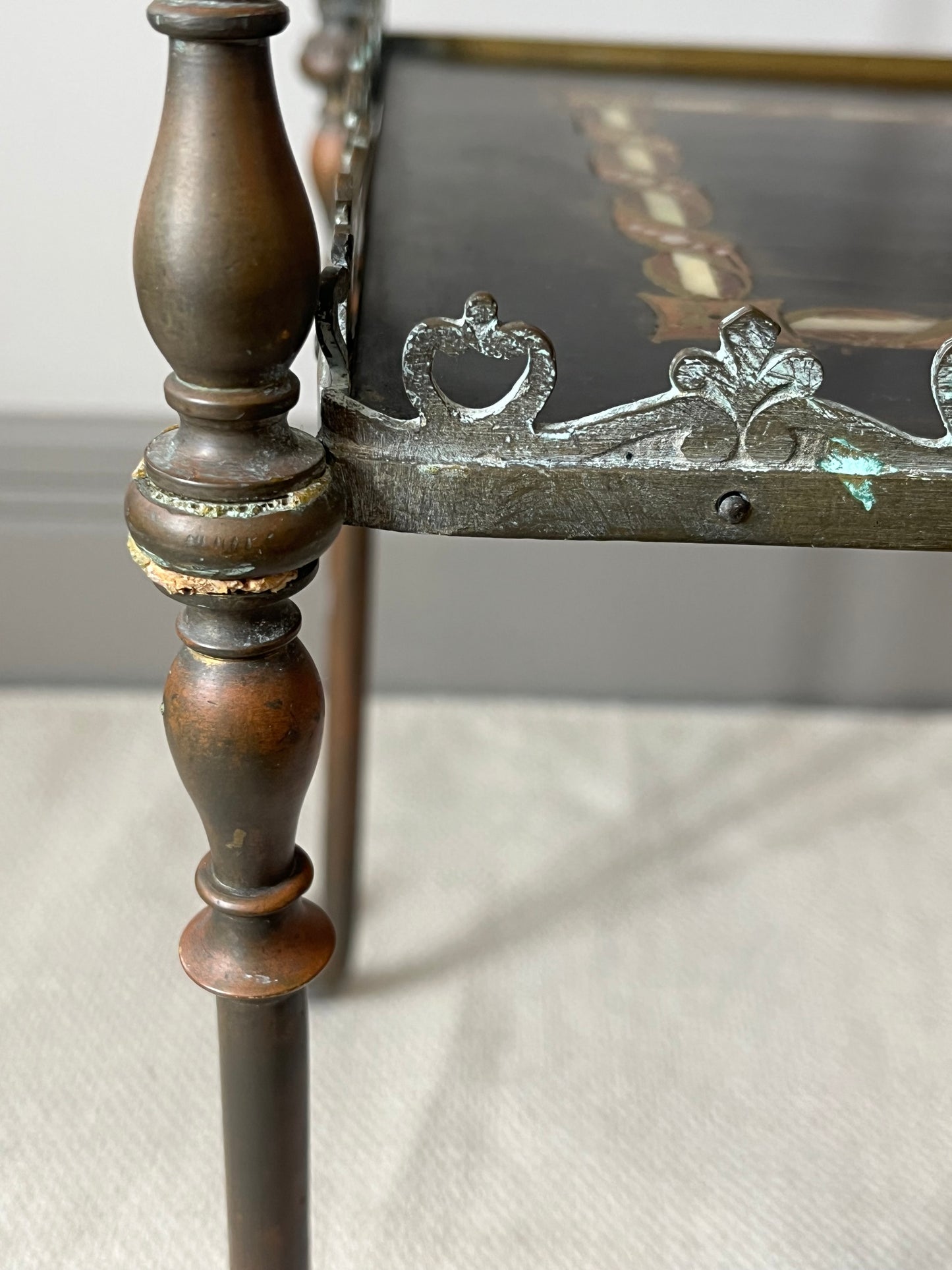 French Inlaid Etagere.