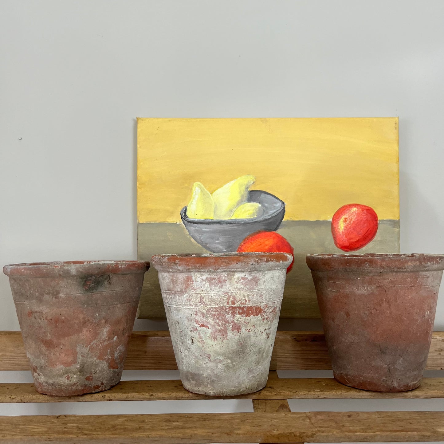 Set Of Three Sanky Pots.