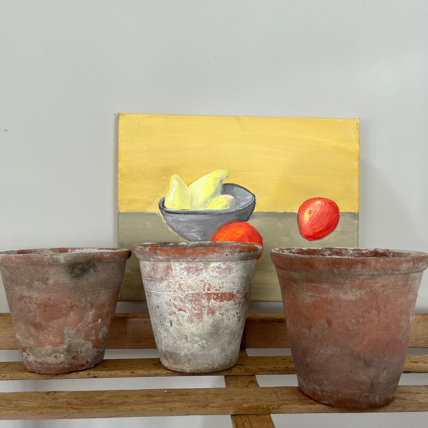 Set Of Three Sanky Pots.