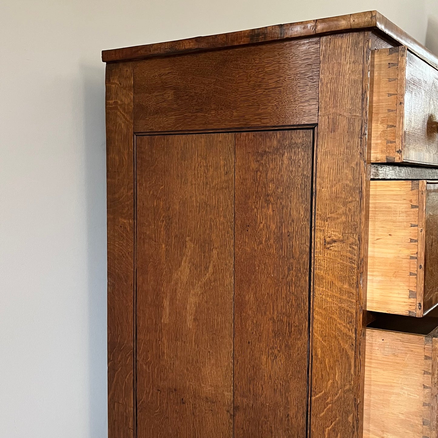 Oak Chest Of Drawers.