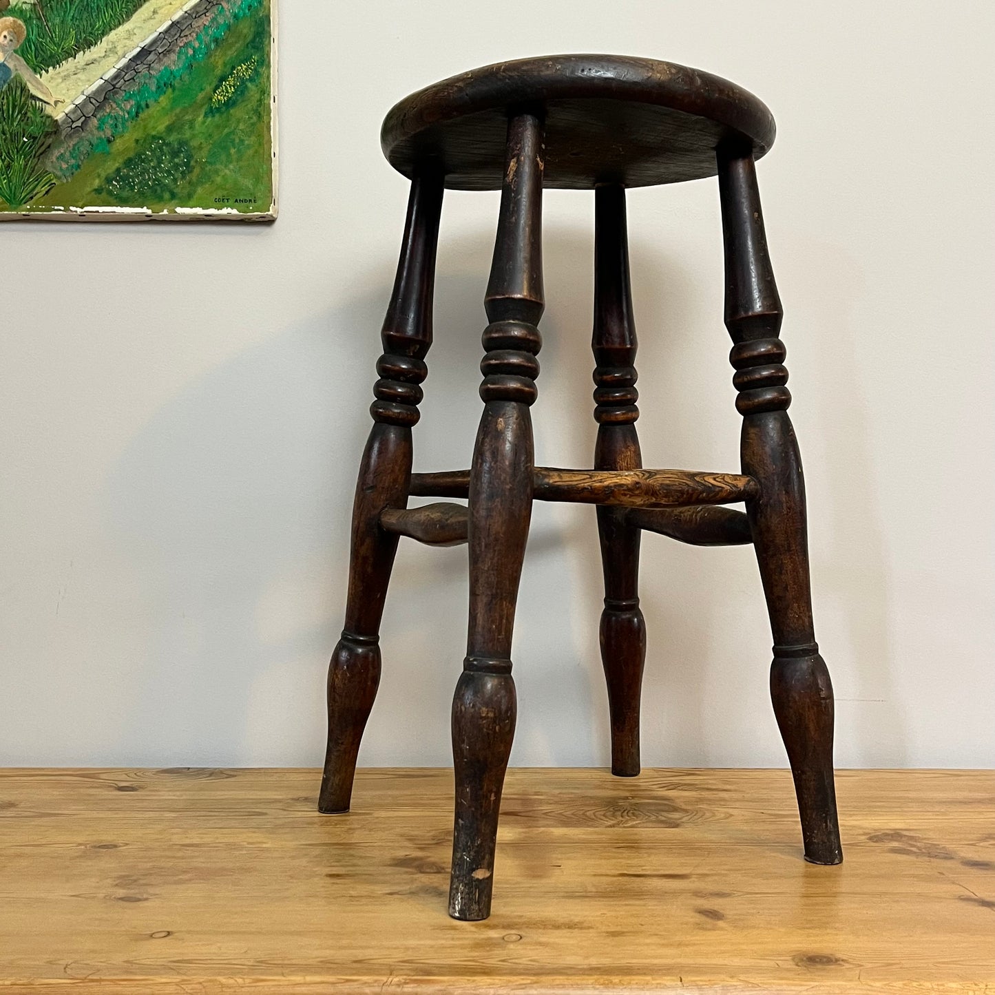 Country Elm Stool.