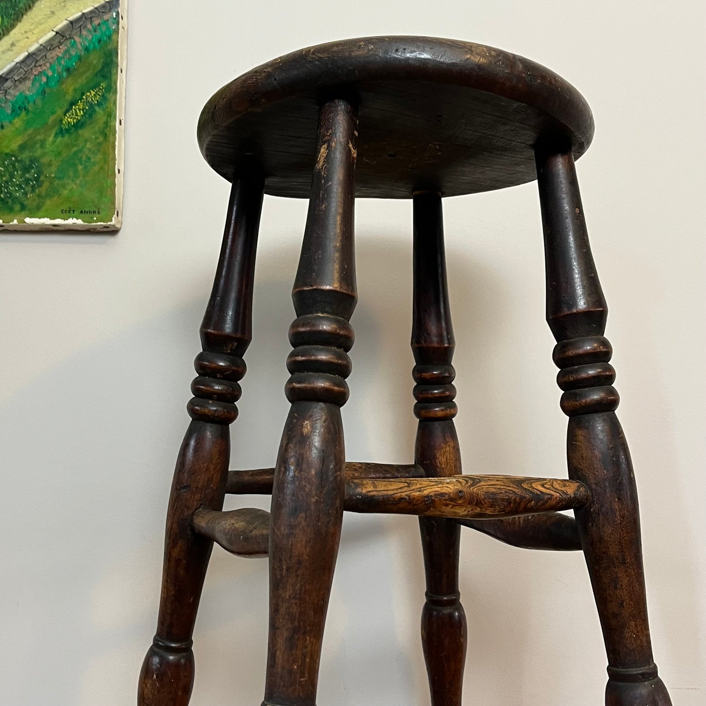 Country Elm Stool.