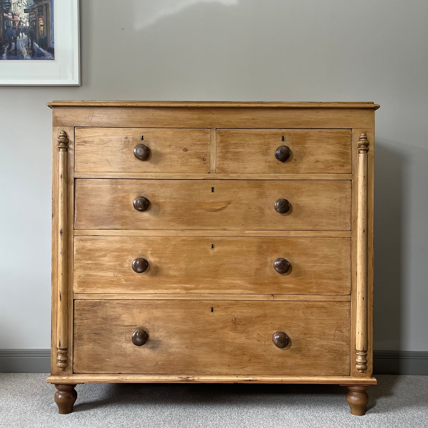 Pine Chest Of Drawers.