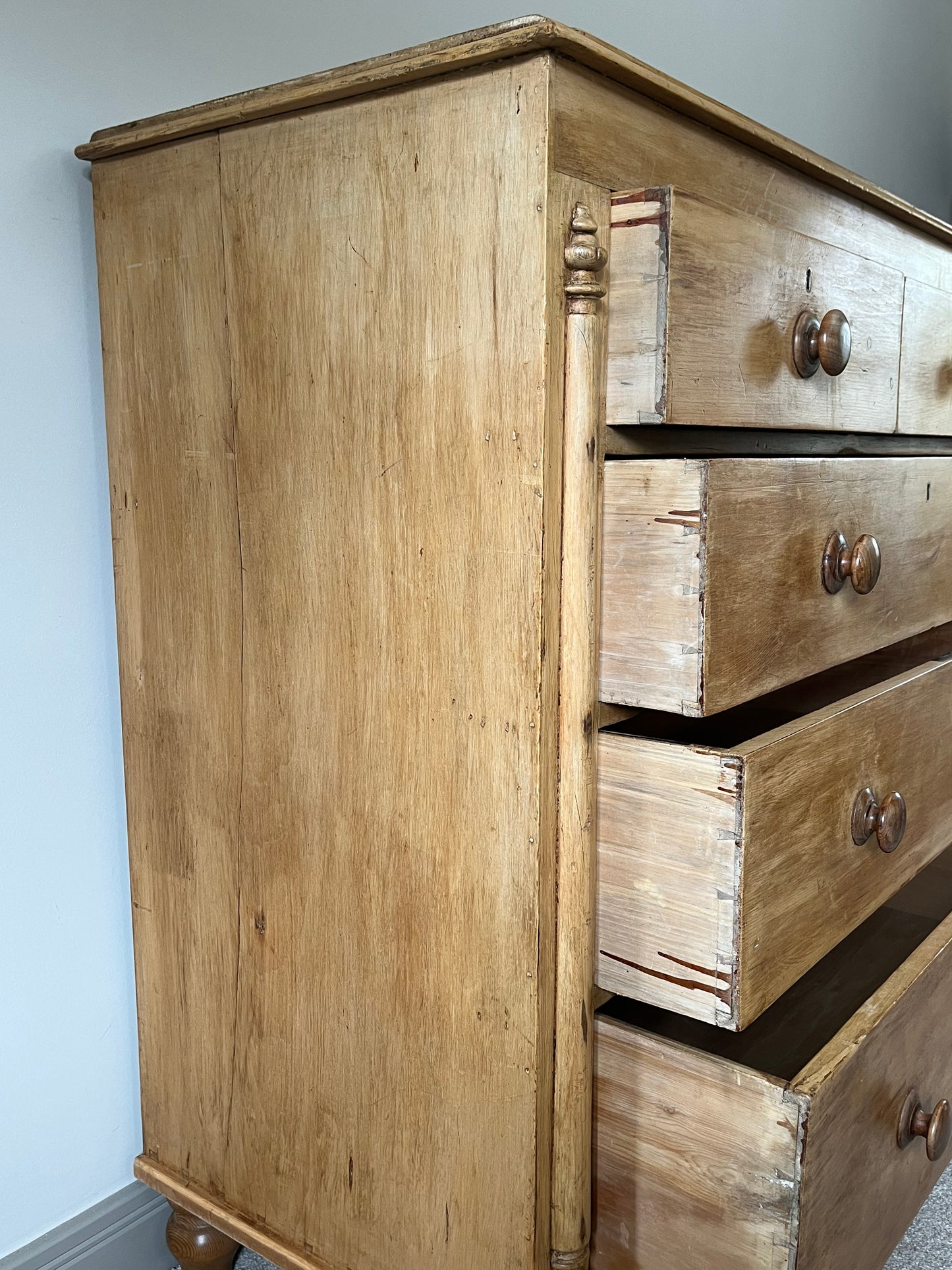 Pine Chest Of Drawers.