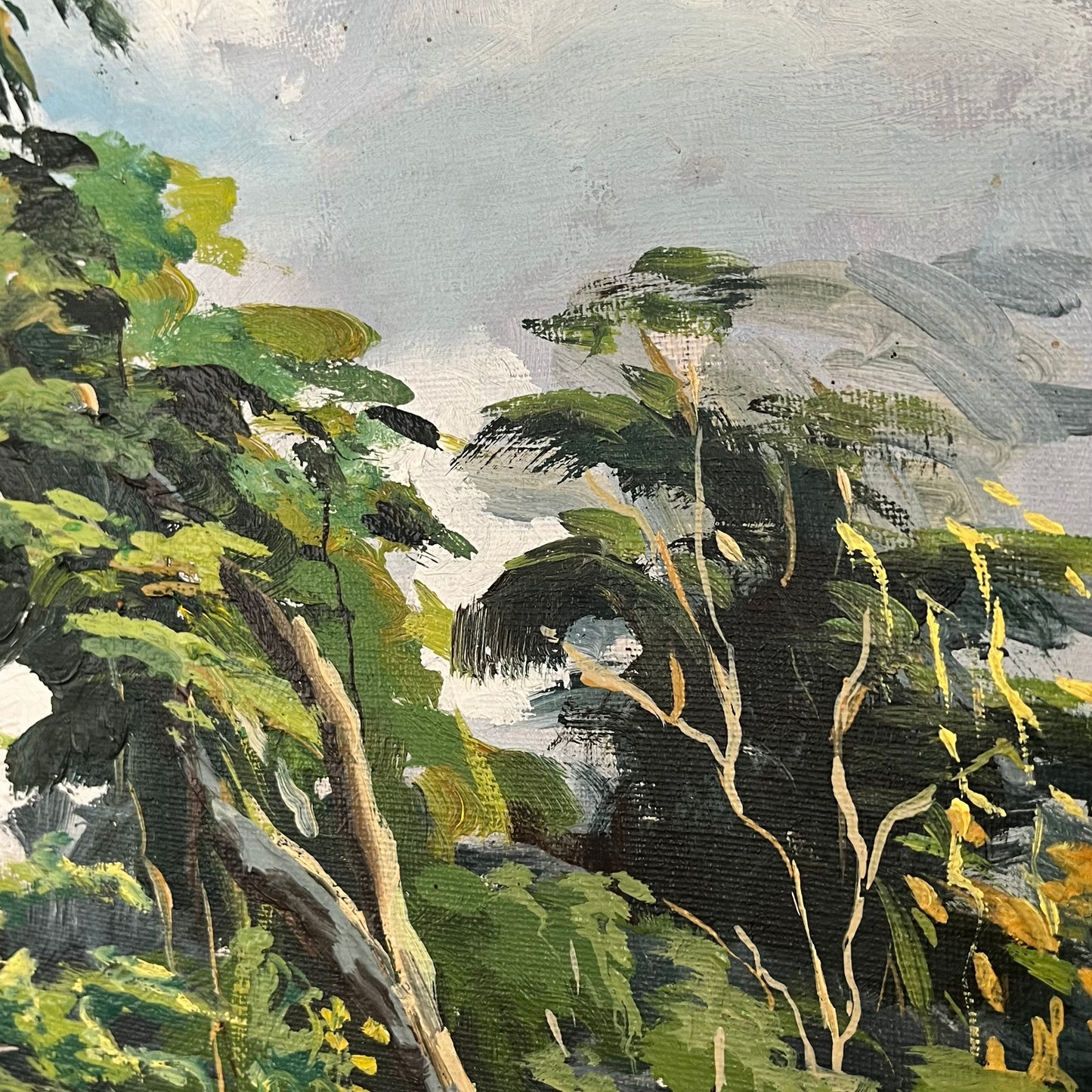 Vibrant Oil on Board.