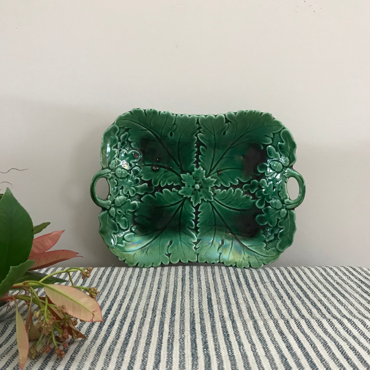 Oak Leaf Majolica Plate.