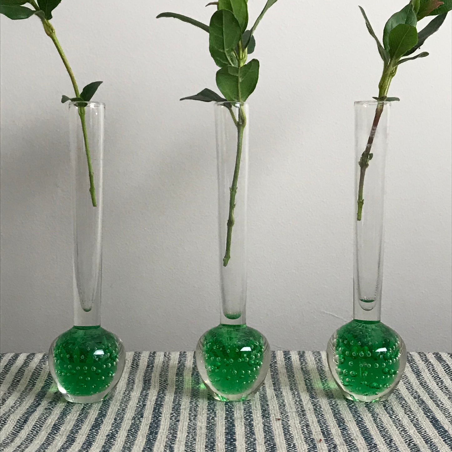 Emerald Bubble Bud Vases.