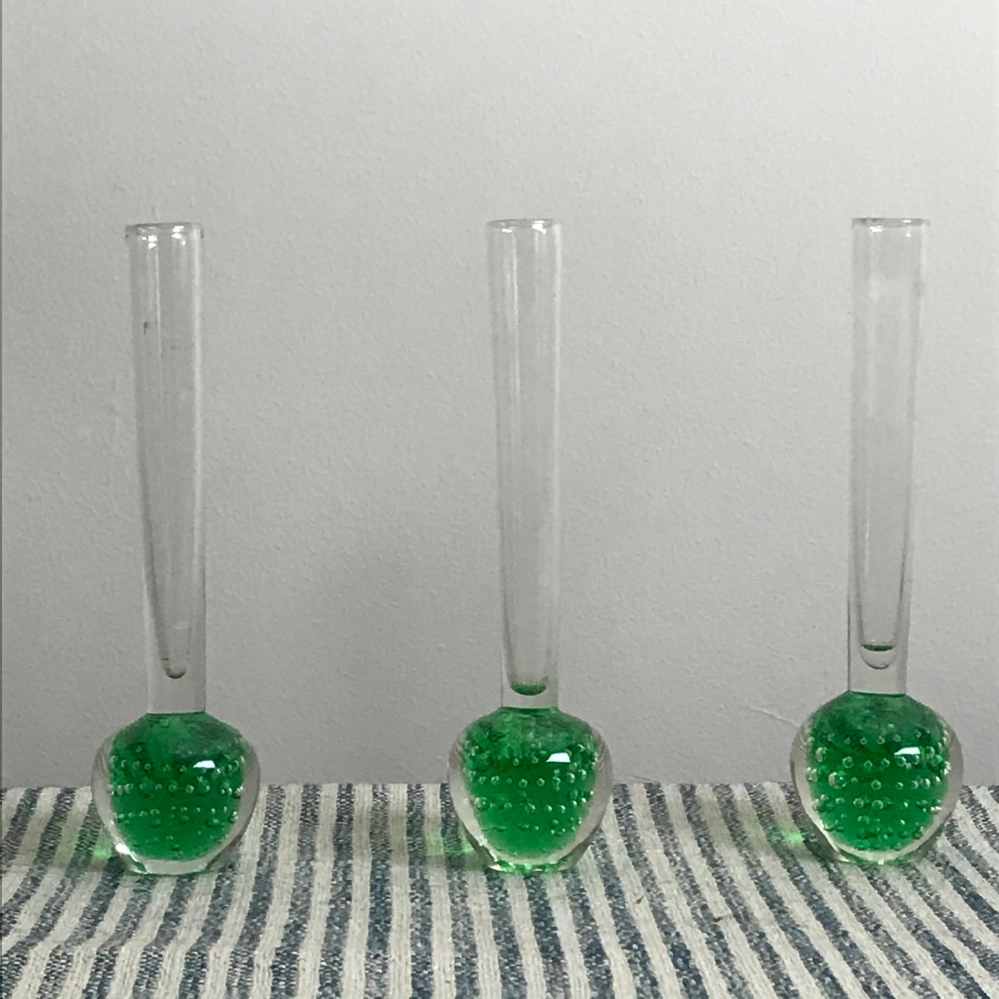 Emerald Bubble Bud Vases.