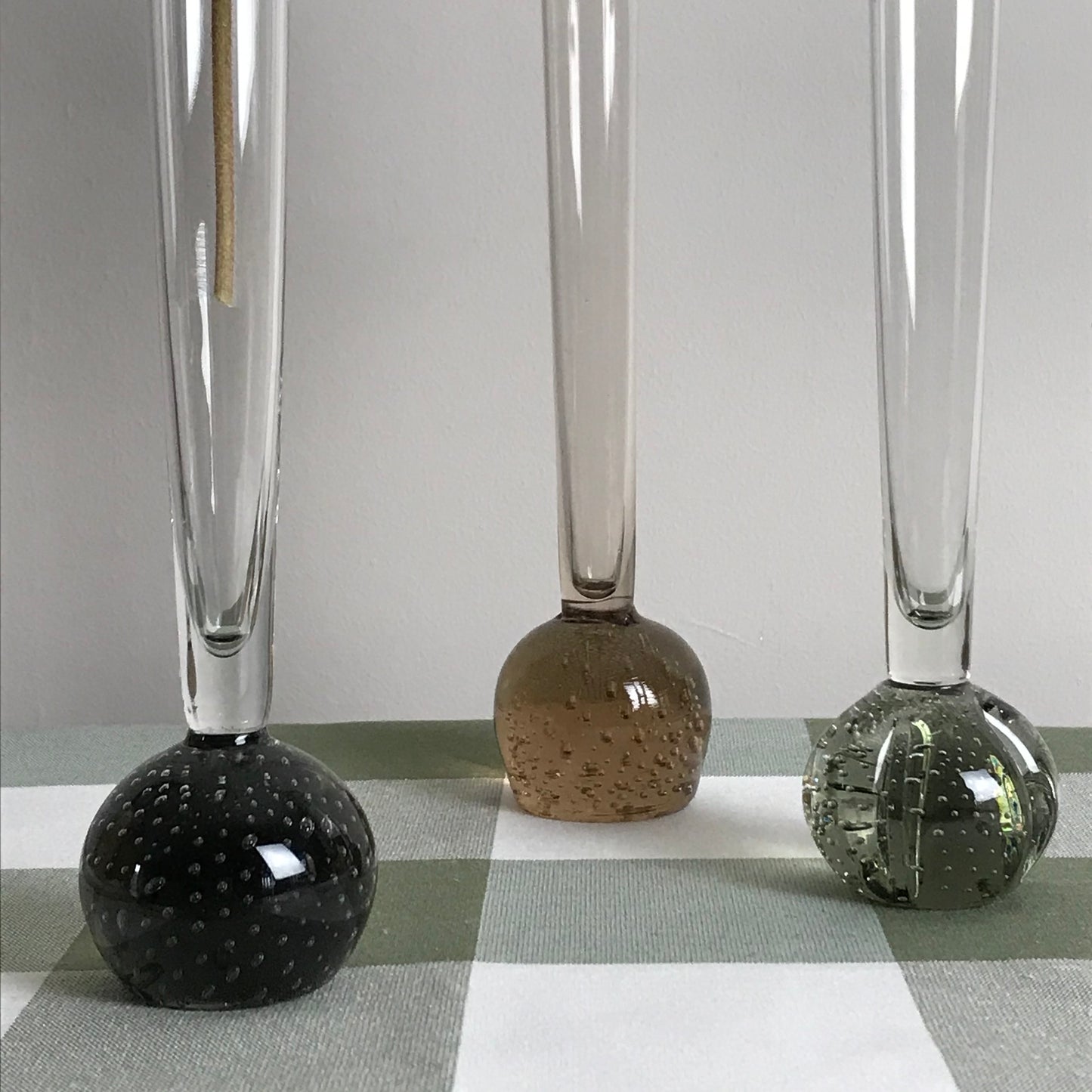 Smokey Bubble Bud Vases.