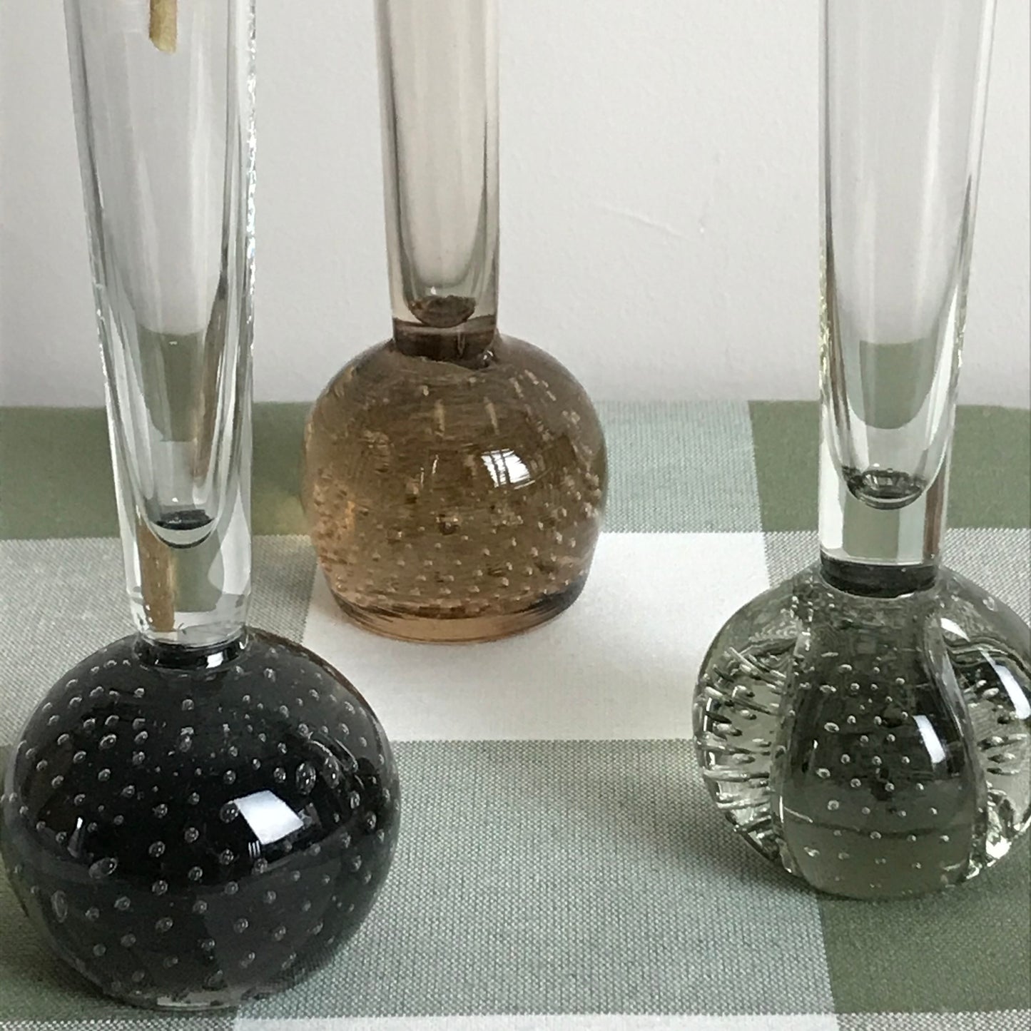 Smokey Bubble Bud Vases.