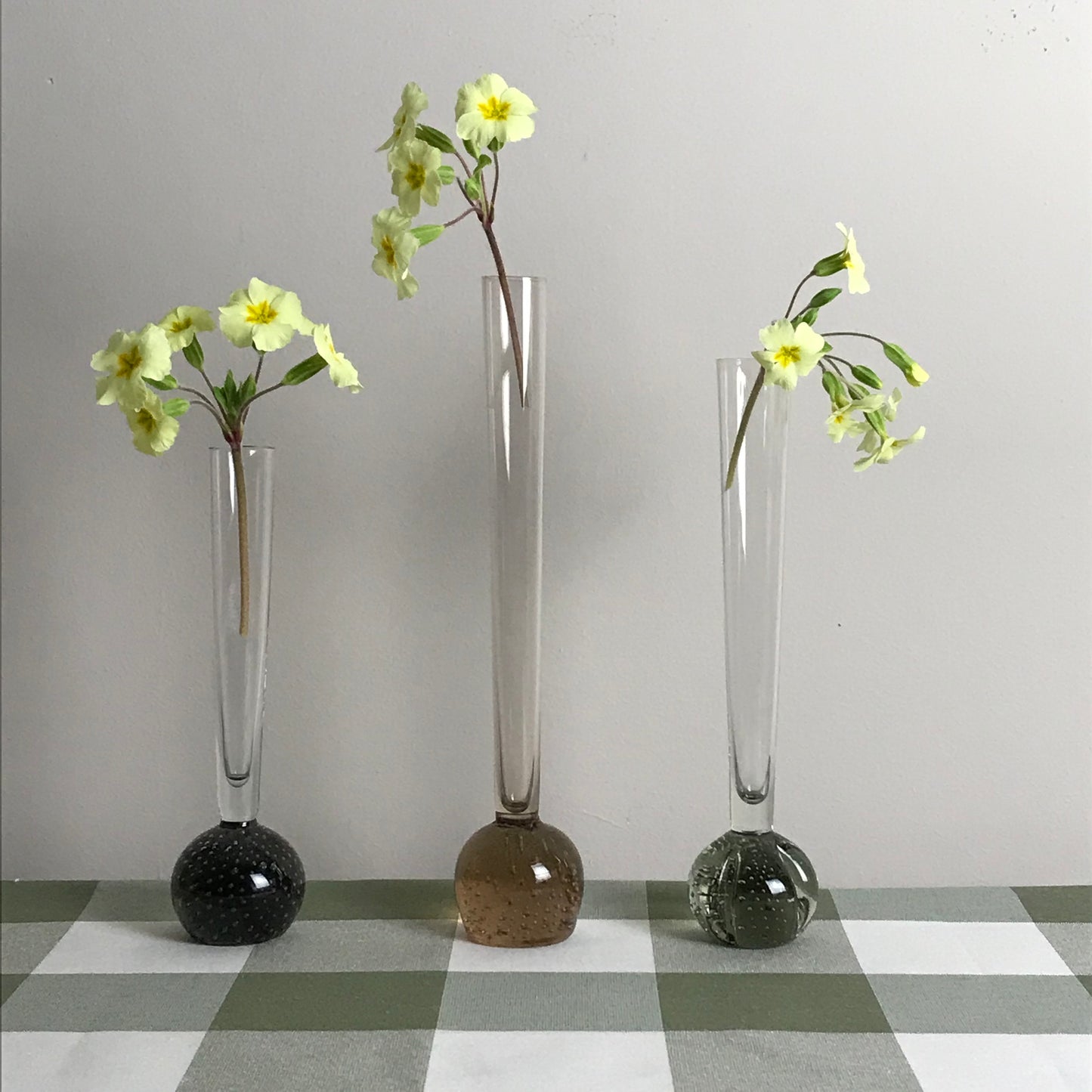 Smokey Bubble Bud Vases.