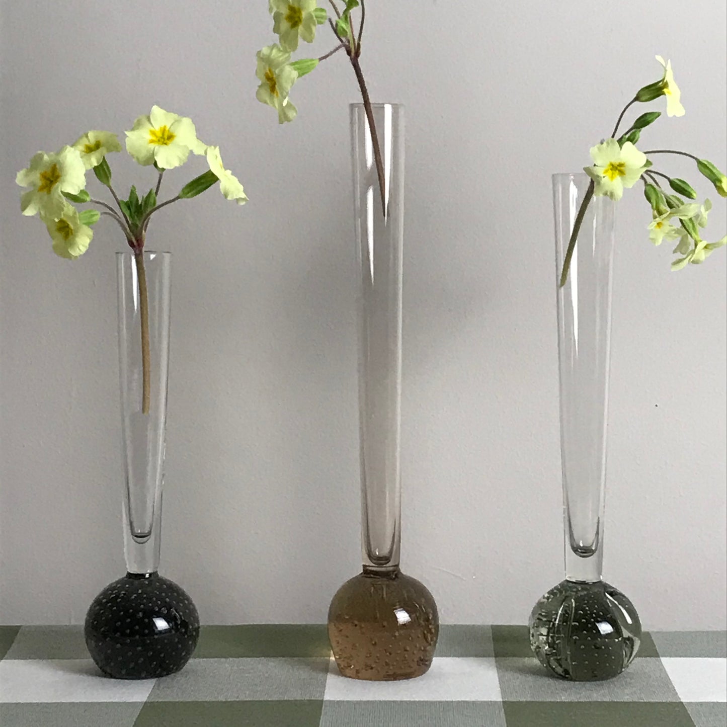 Smokey Bubble Bud Vases.