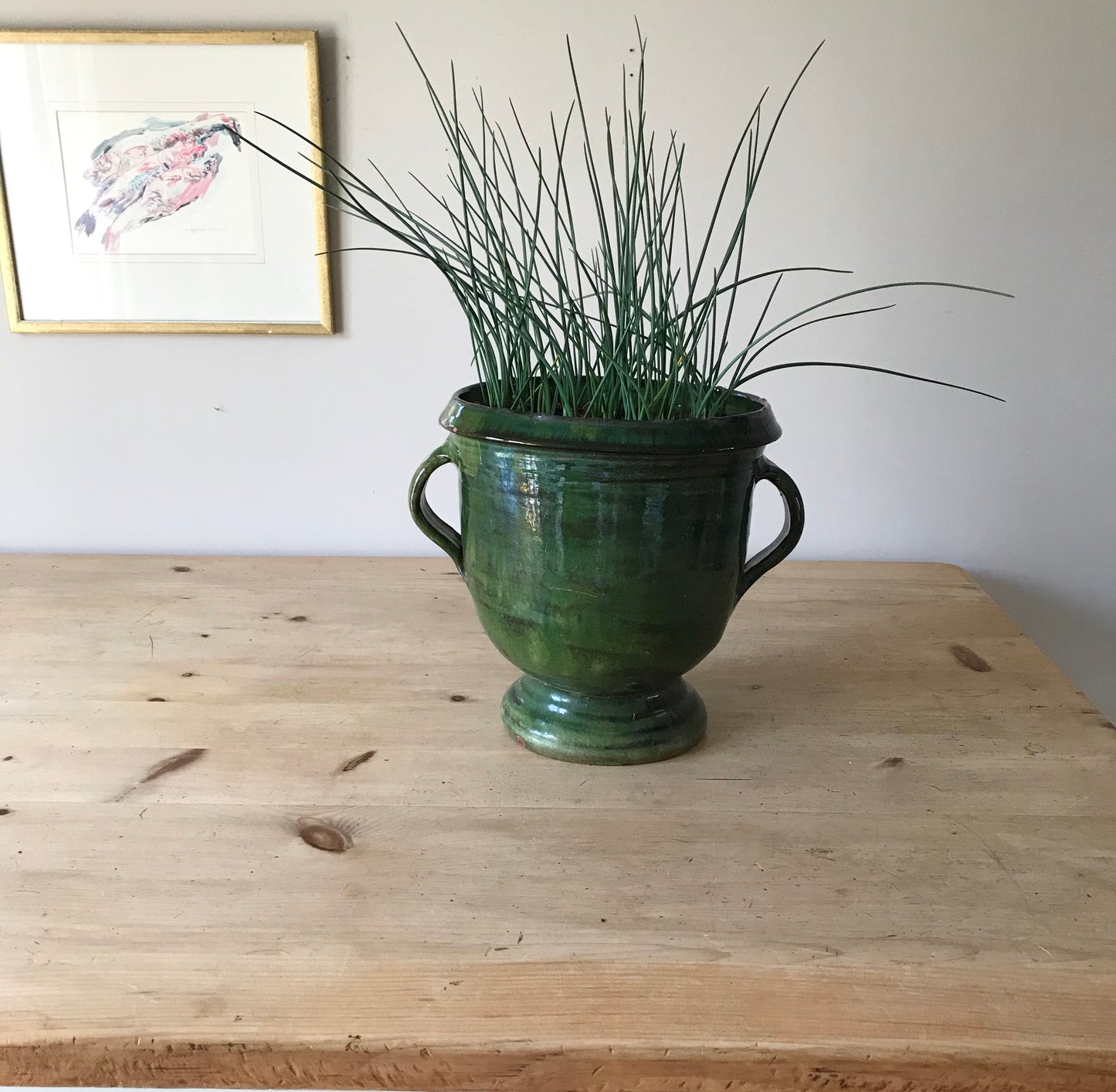 Country Pine Table and Four Chairs.